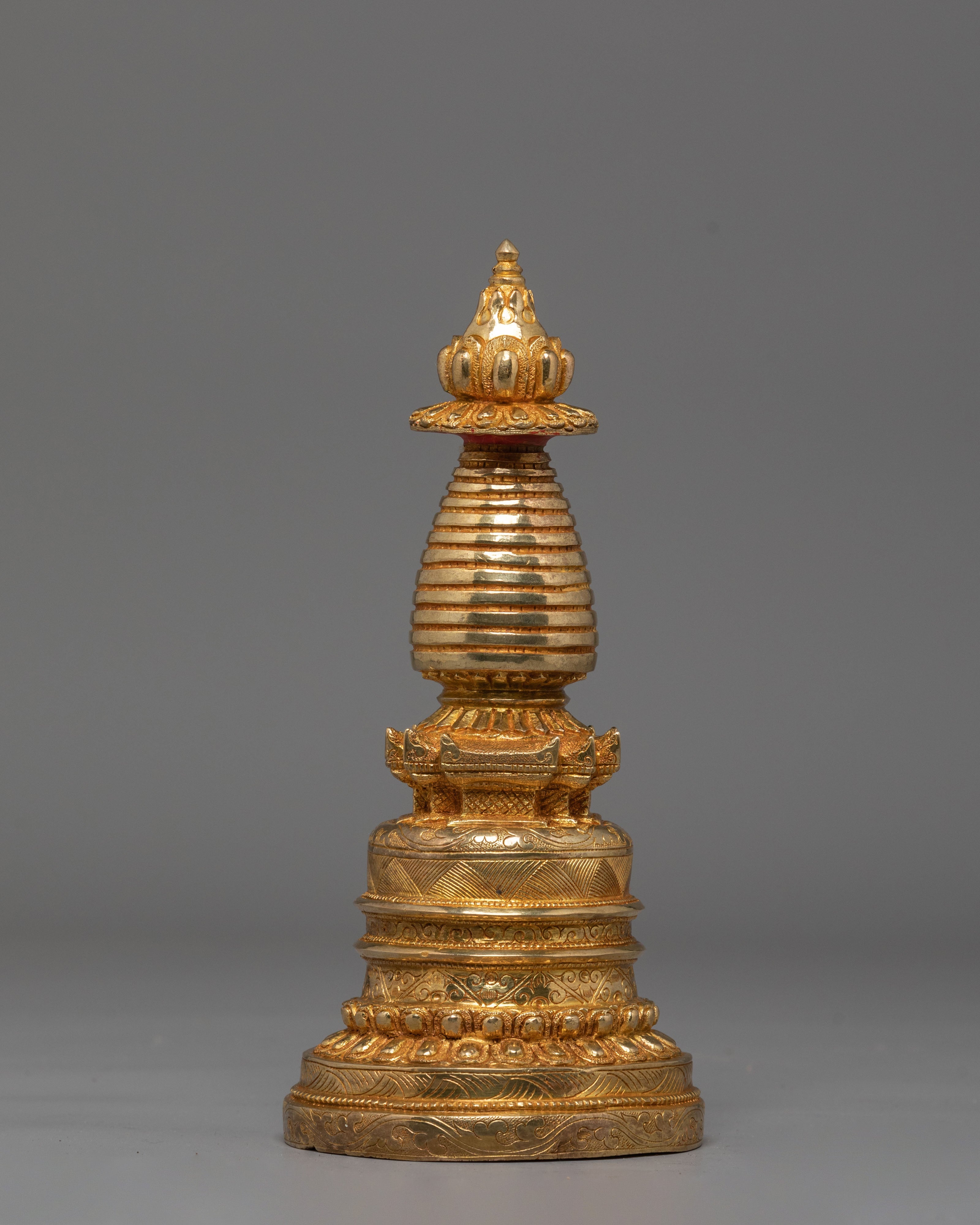 Gold Plated Sacred Buddhist Stupa