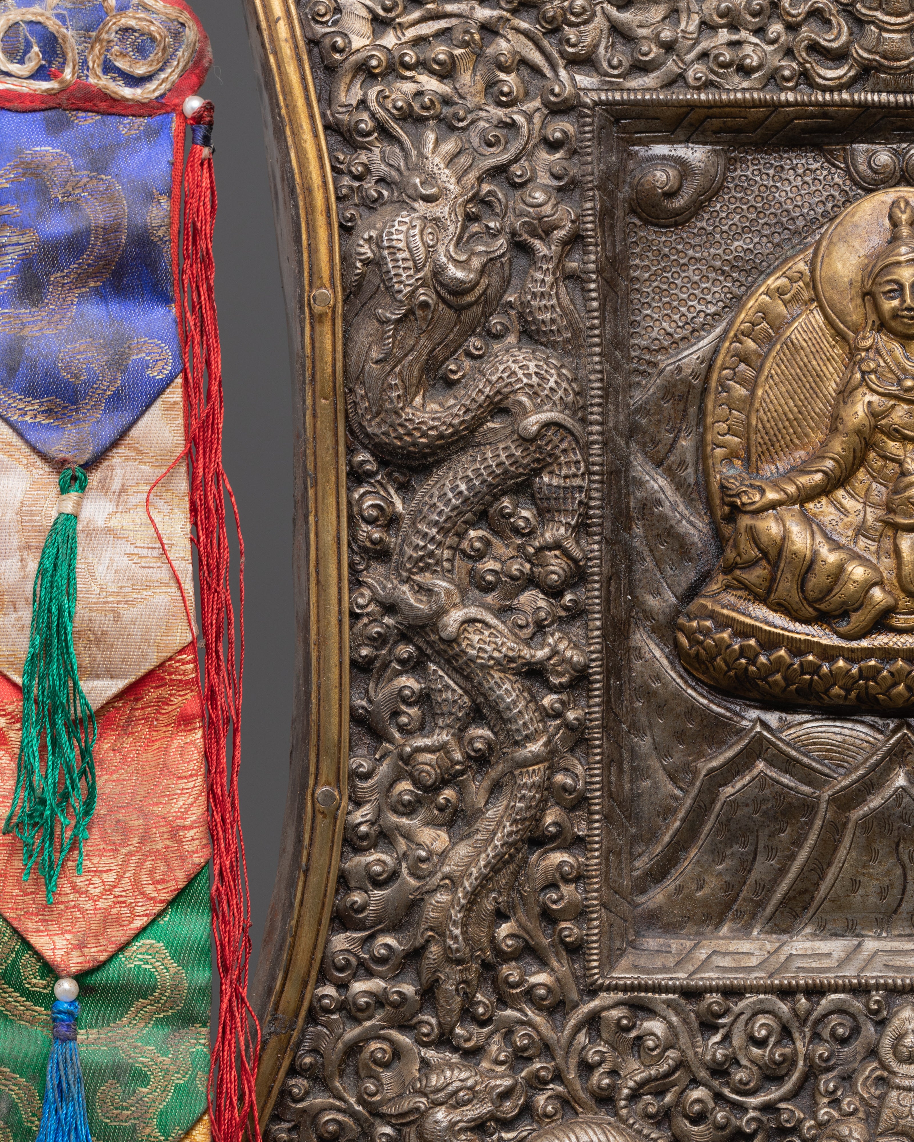 Guru Rinpoche Iron Wall Hanging | Tibetan Metalwork