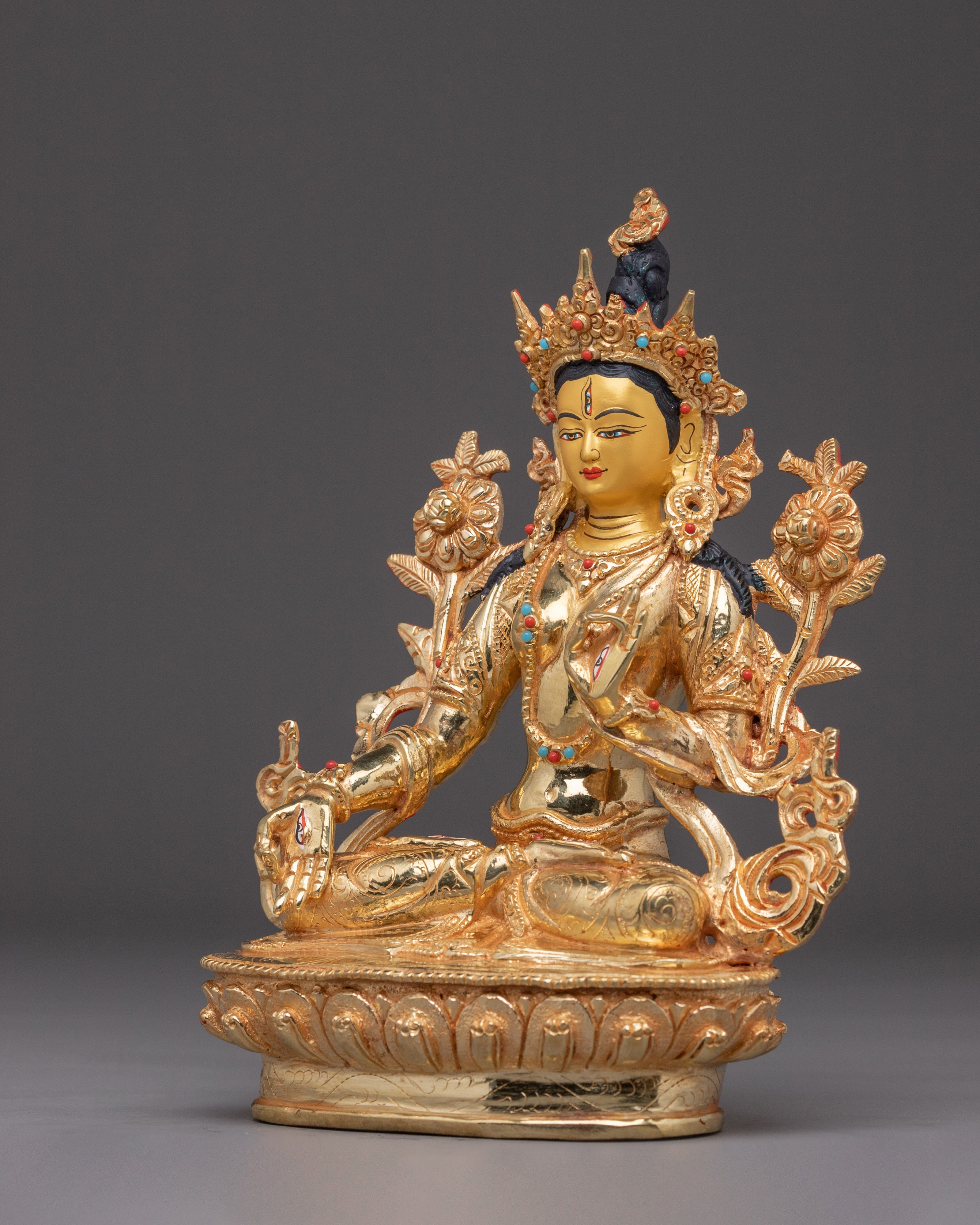 Handmade Tibetan White Tara Artwork | Goddess of Compassion