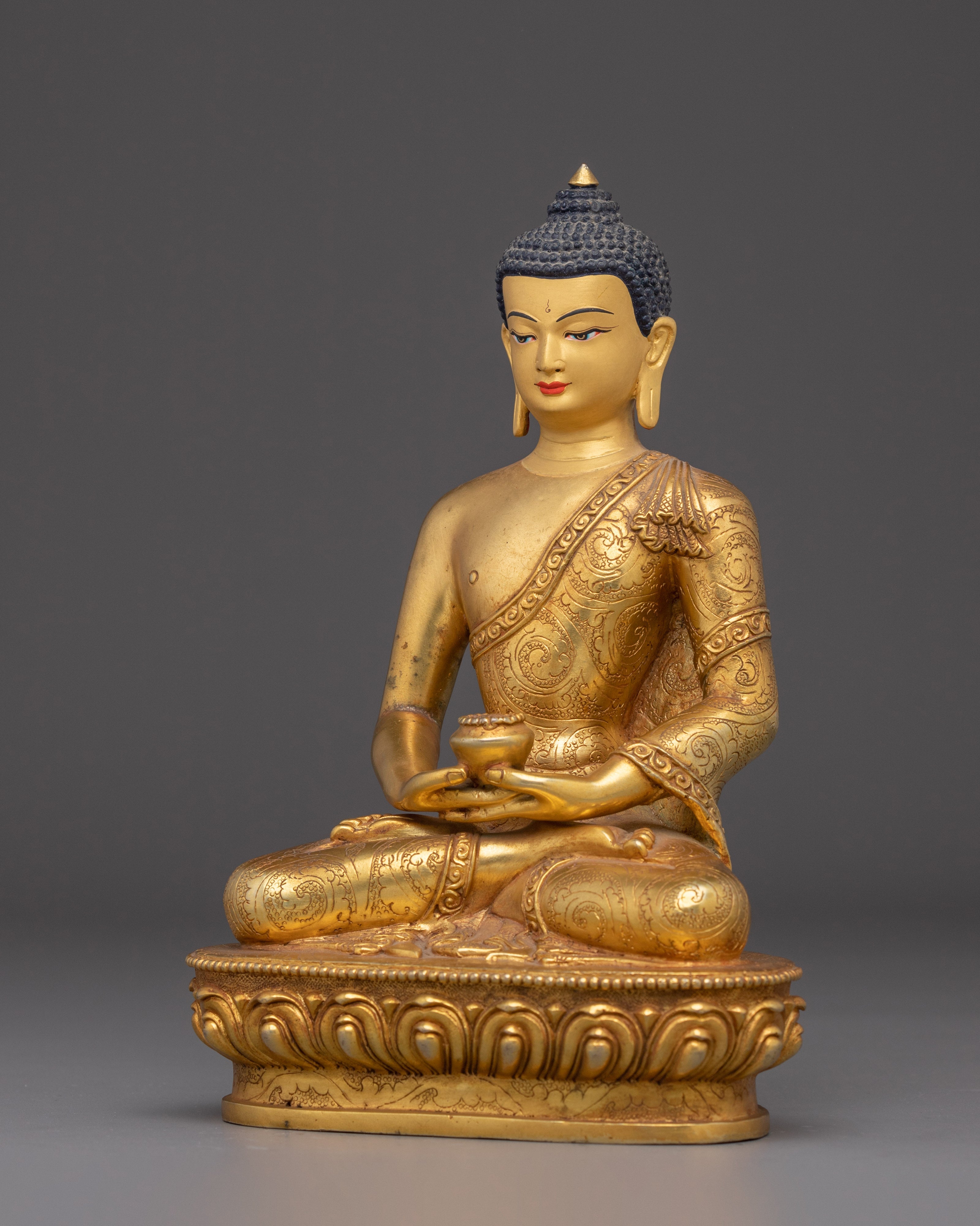 Amitabha Buddha Bodhisattva of Light | Gold-Plated Copper Spiritual Statue