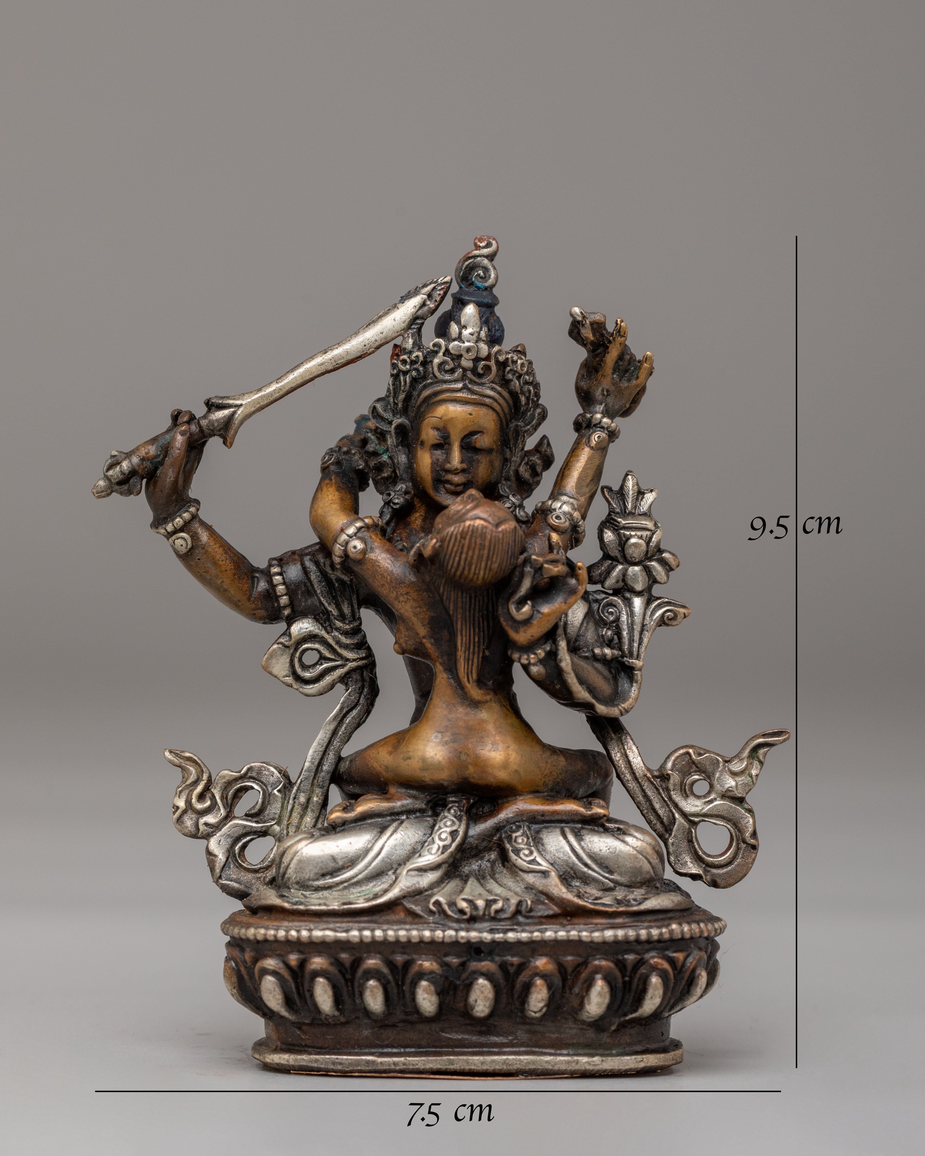 Sacred Manjushri with Consort Statue | Tibetan Buddhist Deity