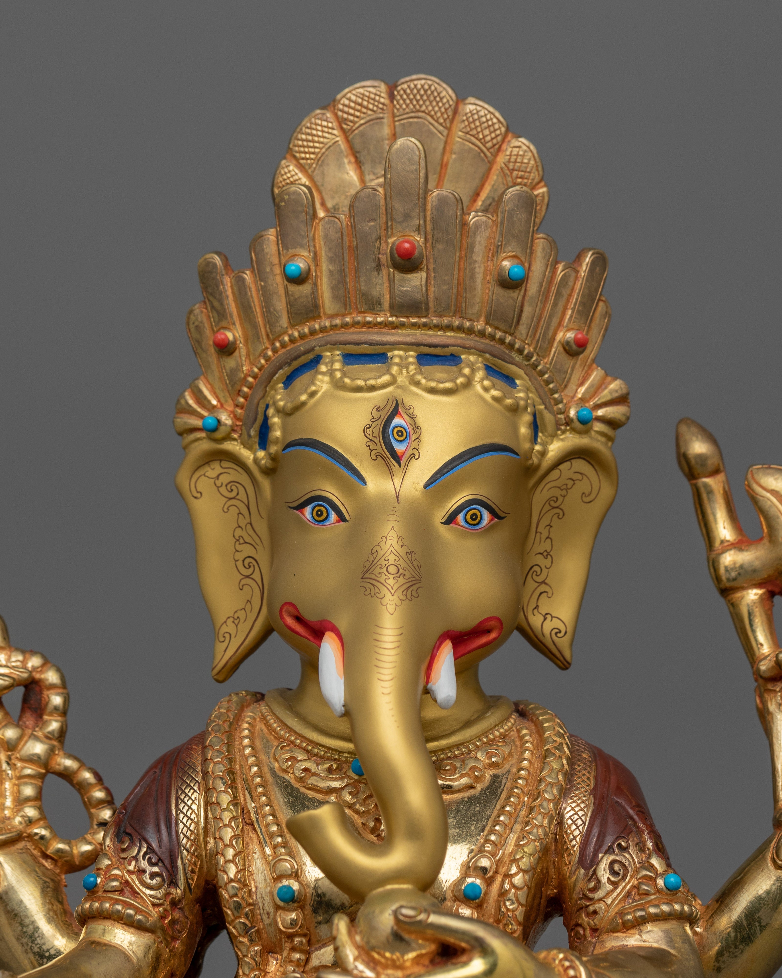 24K Gold Gilded Ganesh Statue | Embrace Divine Guidance and Prosperity
