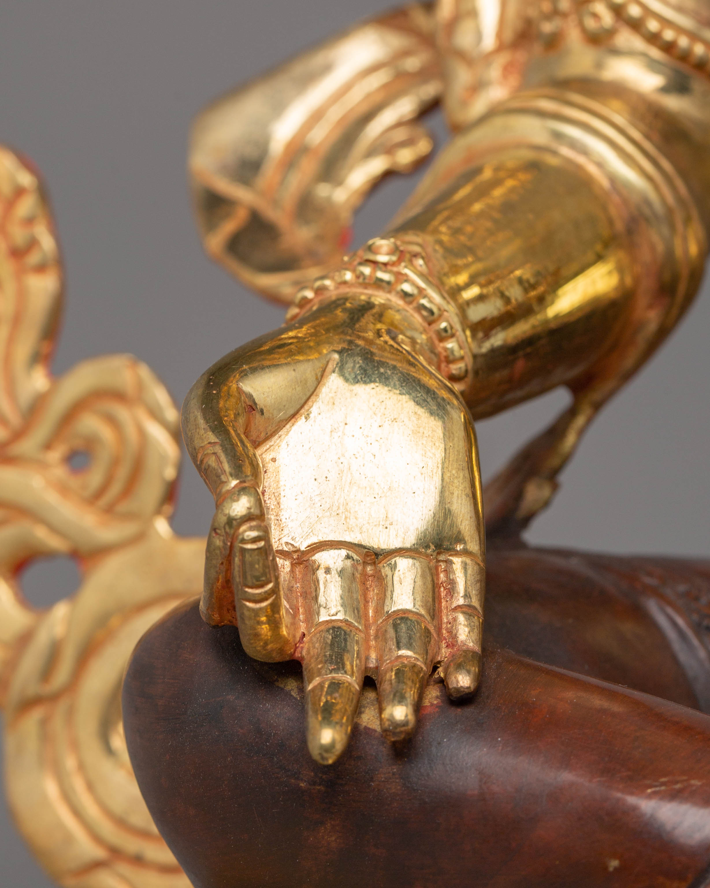 Handcrafted Copper Green Tara Statue | Spiritual Decor