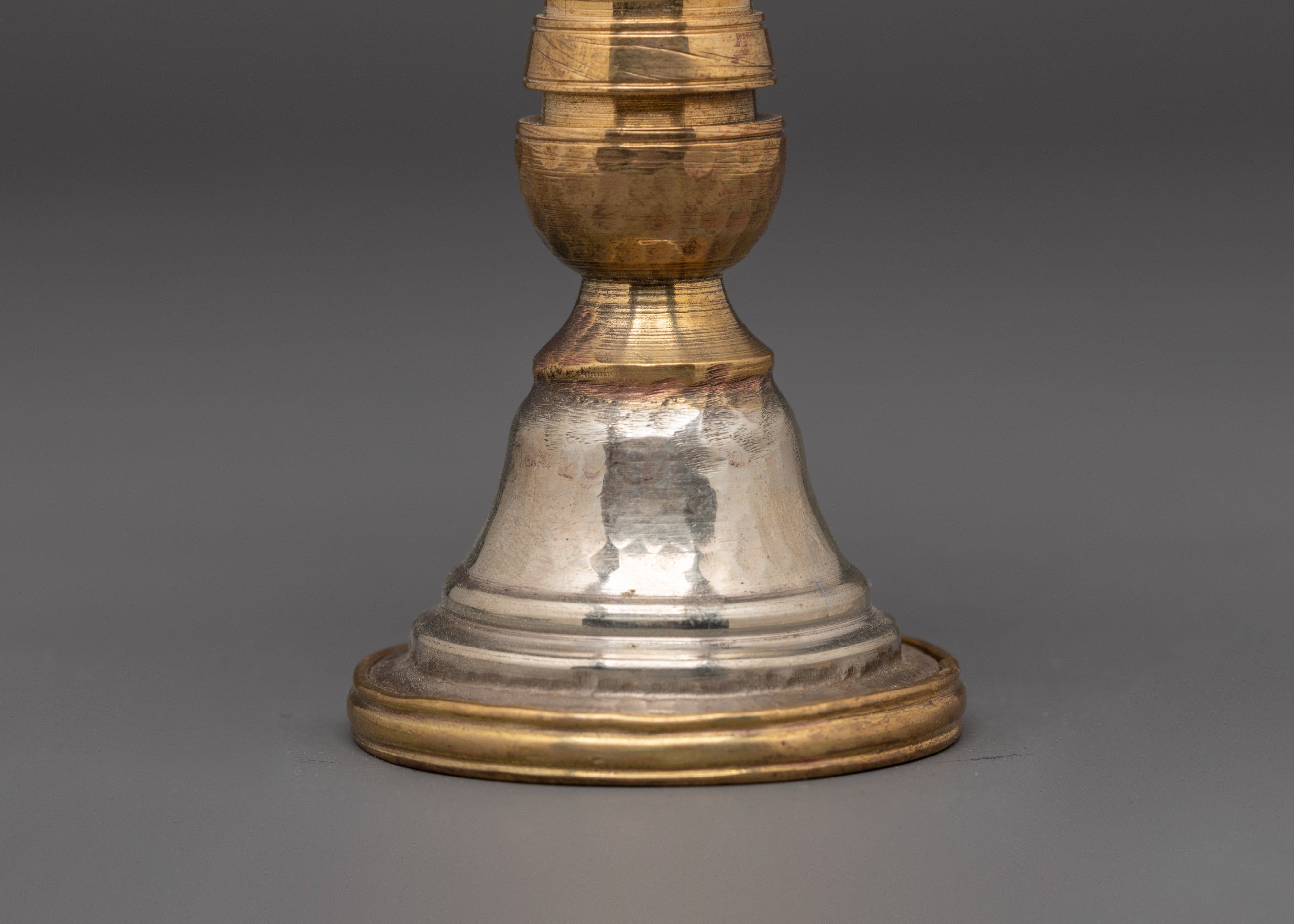 Handmade Serkyem Set for Offering | White Metal and Copper Buddhist Offering Vessel