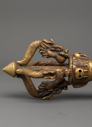 Tibetan Bronze Dorje Vajra | Sacred Symbol of Strength & Wisdom