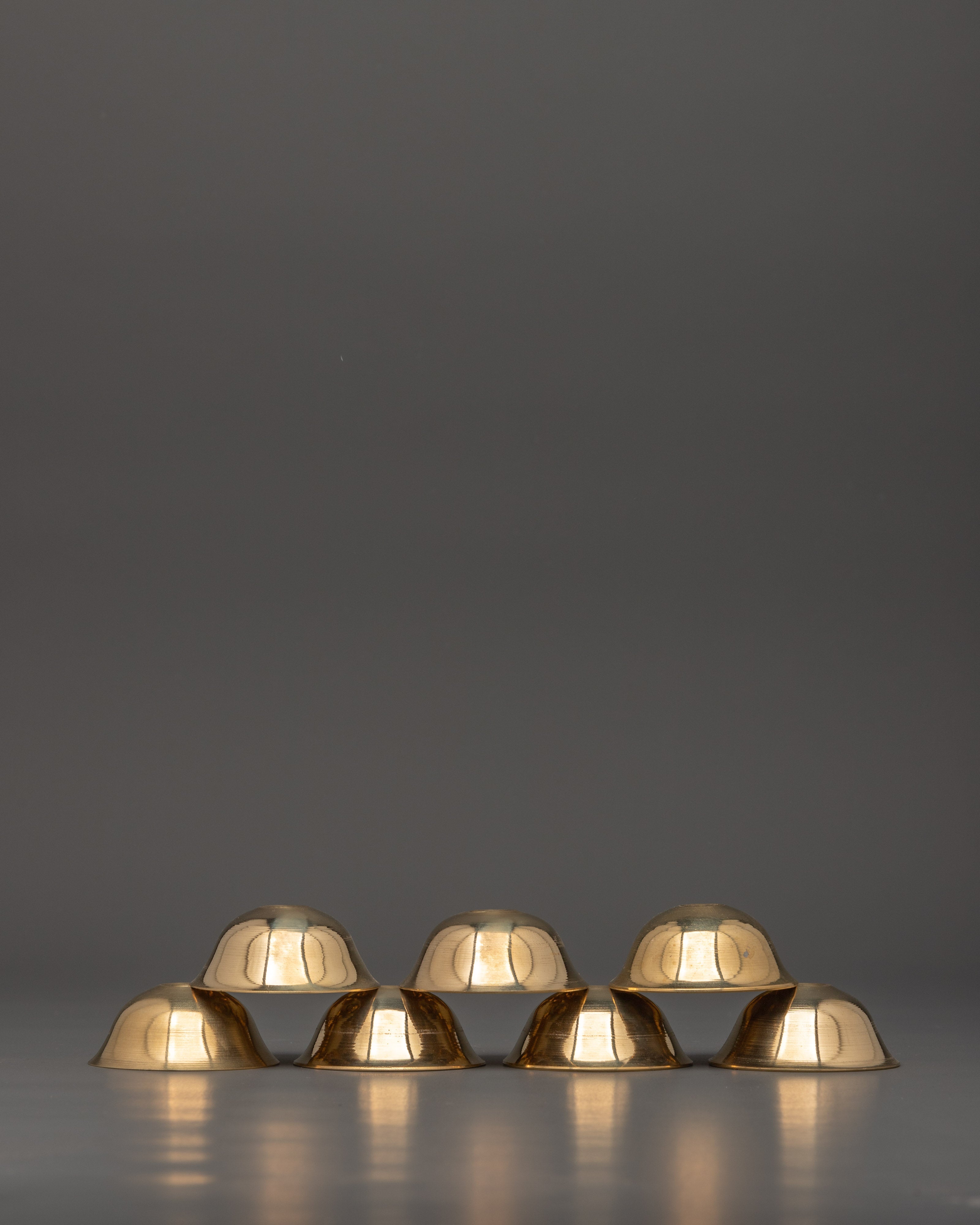 Sacred Brass Buddhist Offering Bowl Set | For Altar Rituals and Meditation