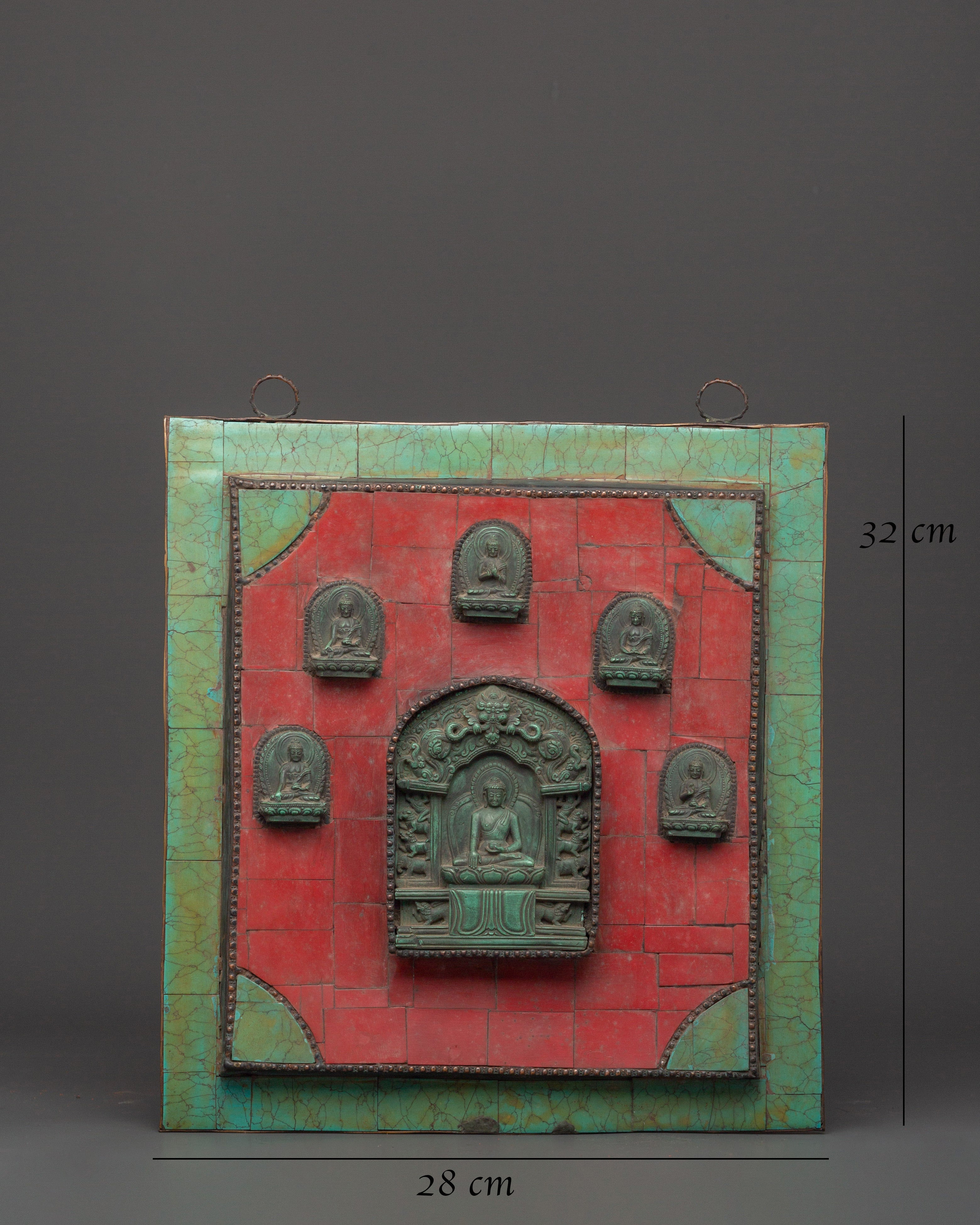 Buddhist Wall Hanging | Copper Buddha Panel