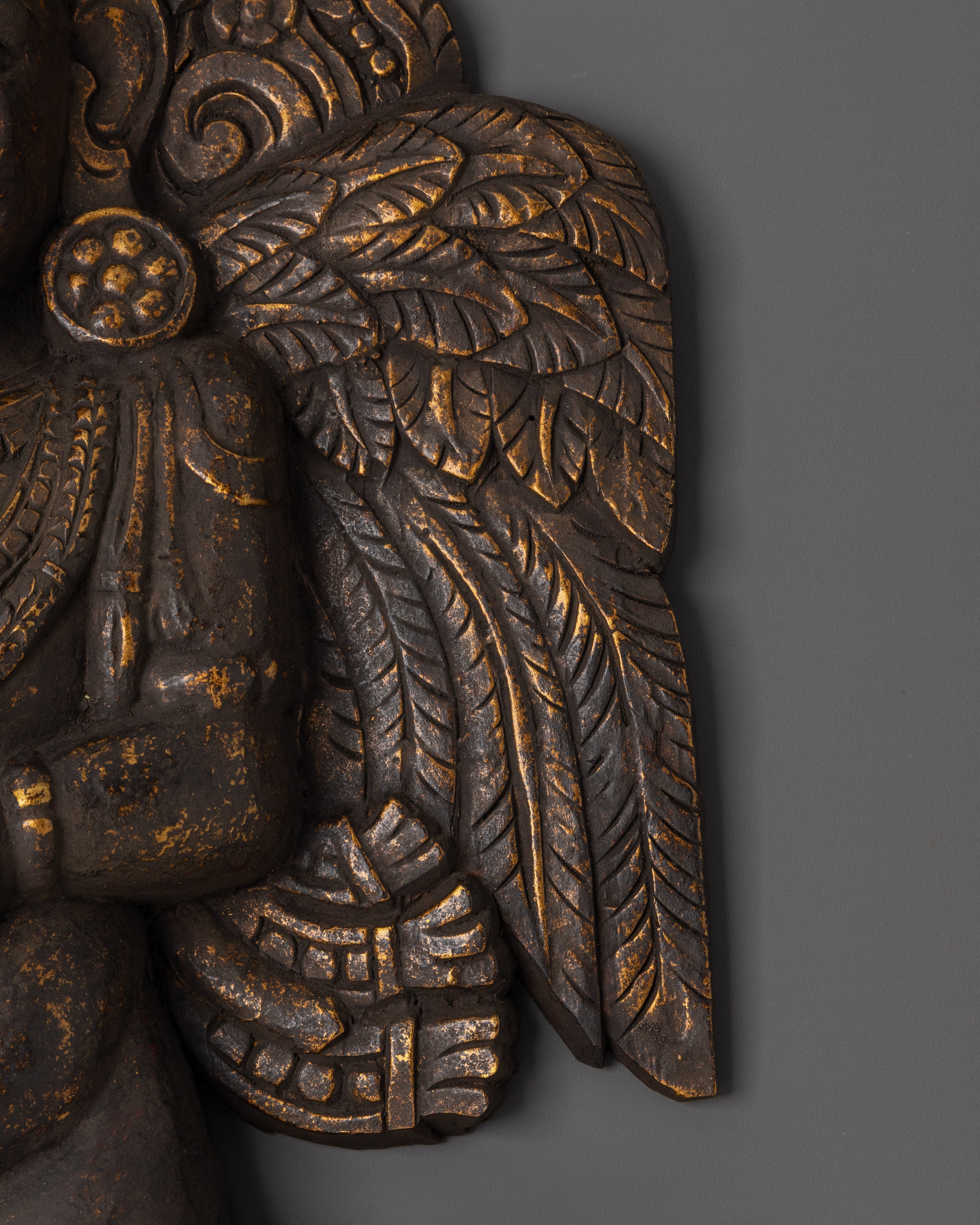Handcrafted Garuda Guardian Sculpture | Tibetan Protector Deity Statue