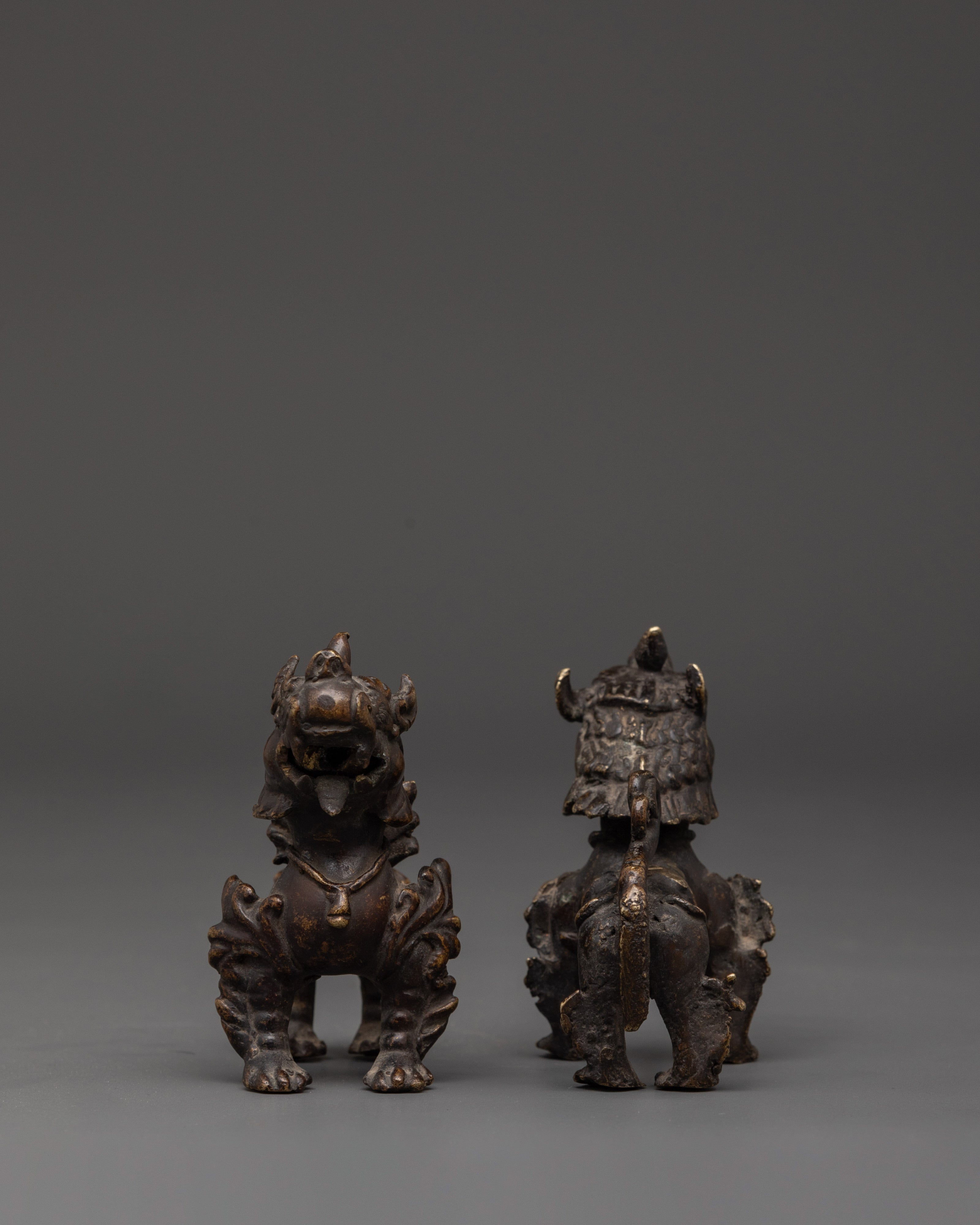 Handcrafted Bronze Lion Set | For Collectors & Interior Accents