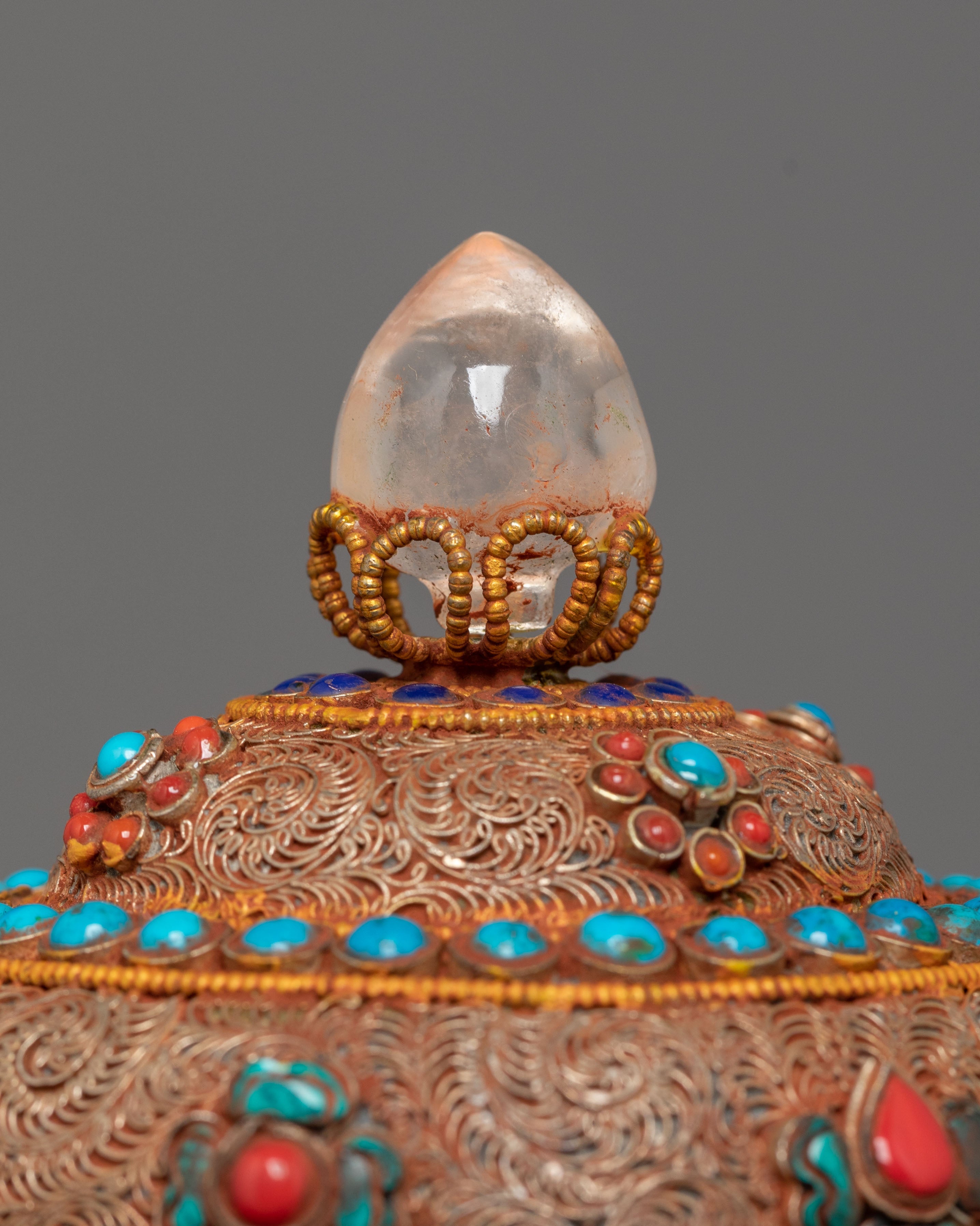 Green Tara Carved Tea Pot | Mother of All Buddhas