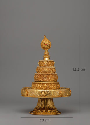 Mandala Set for Buddhist Rituals | Handcrafted Offering Tools for Prayer and Meditation