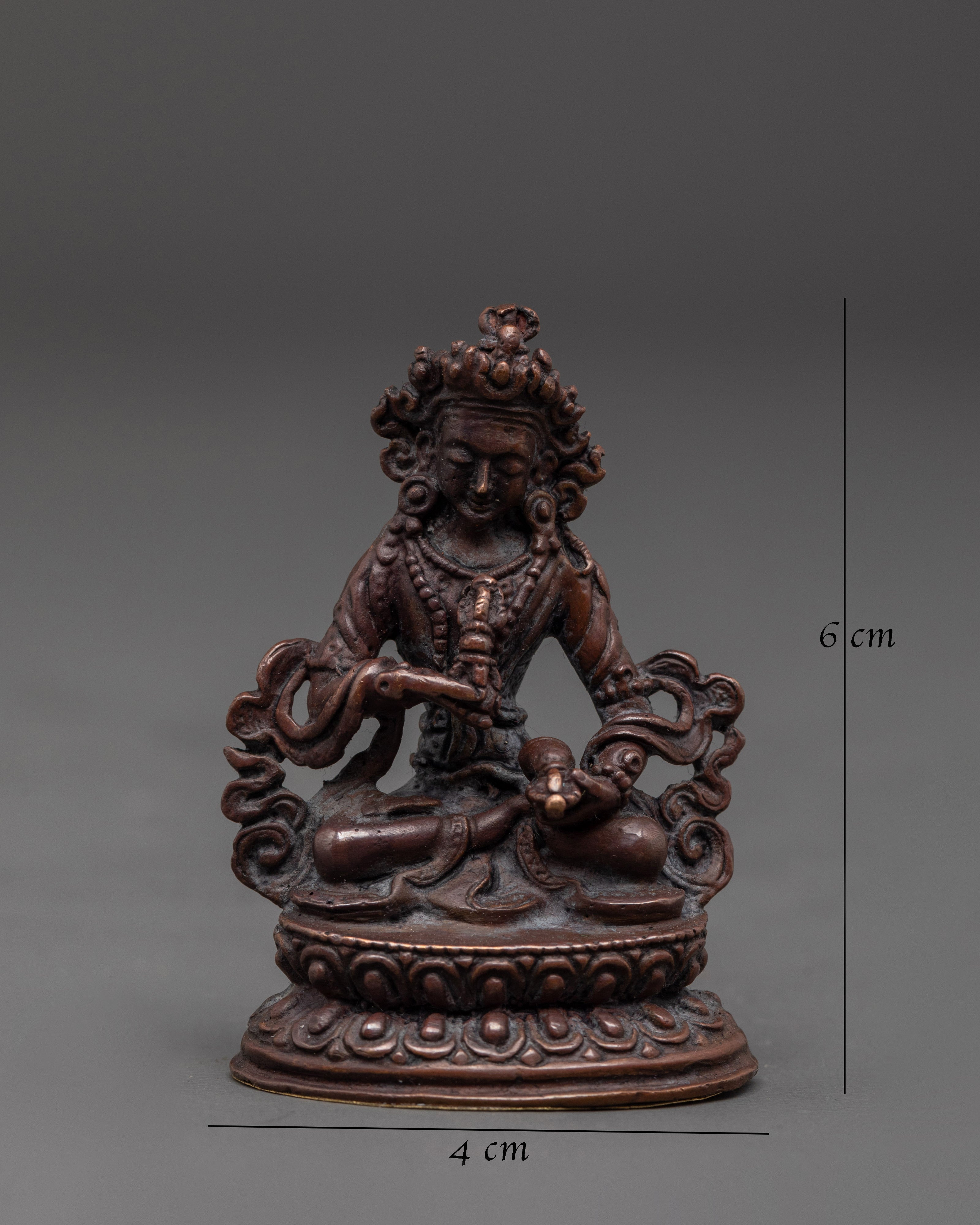 Vajrayana Vajrasattva Sculpture | Oxidized Copper Machine Made Buddhist Statue