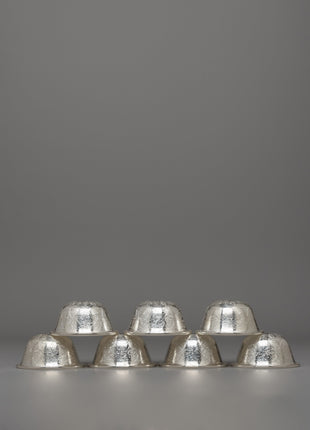 Handcrafted Seven Silver Offering Bowls