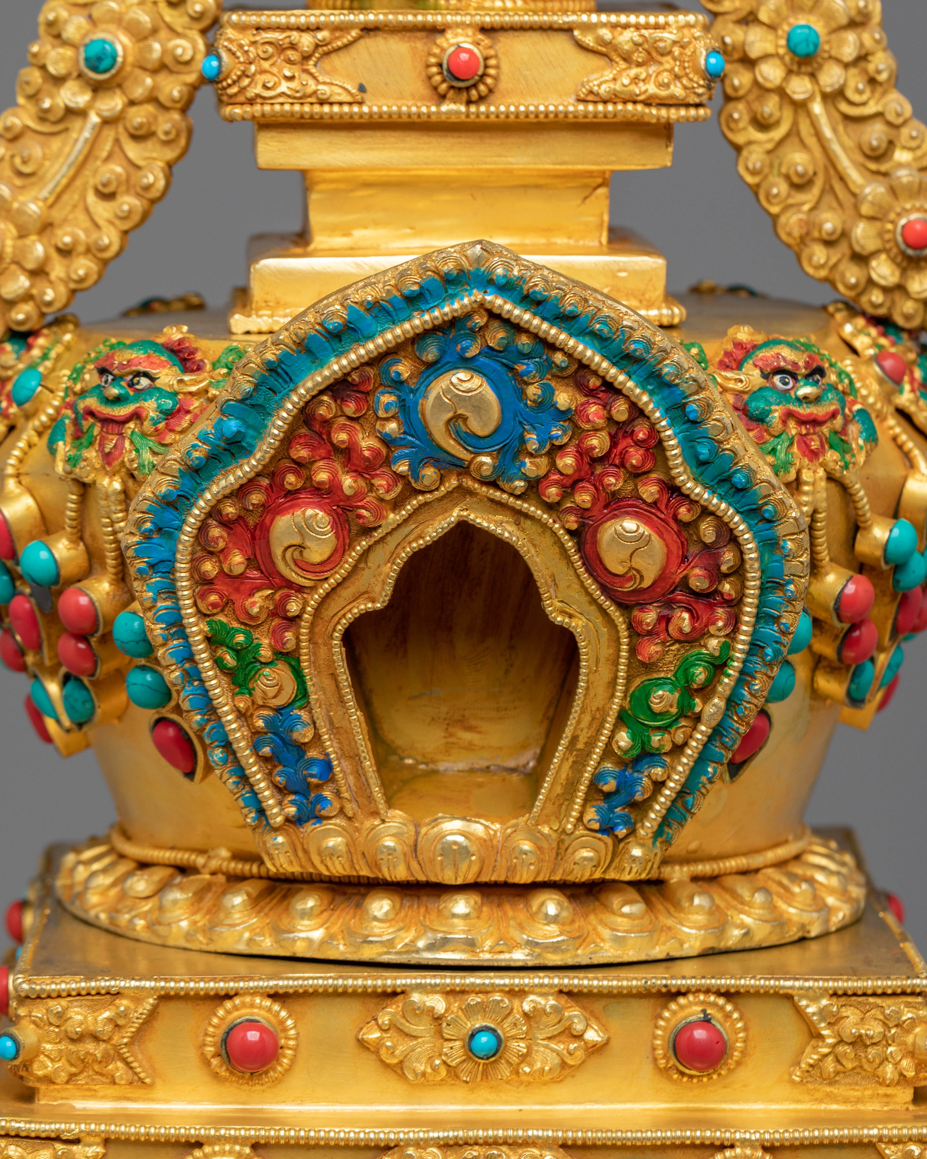 Decorative Tibetan Stupa | Handcrafted Spiritual Shrine