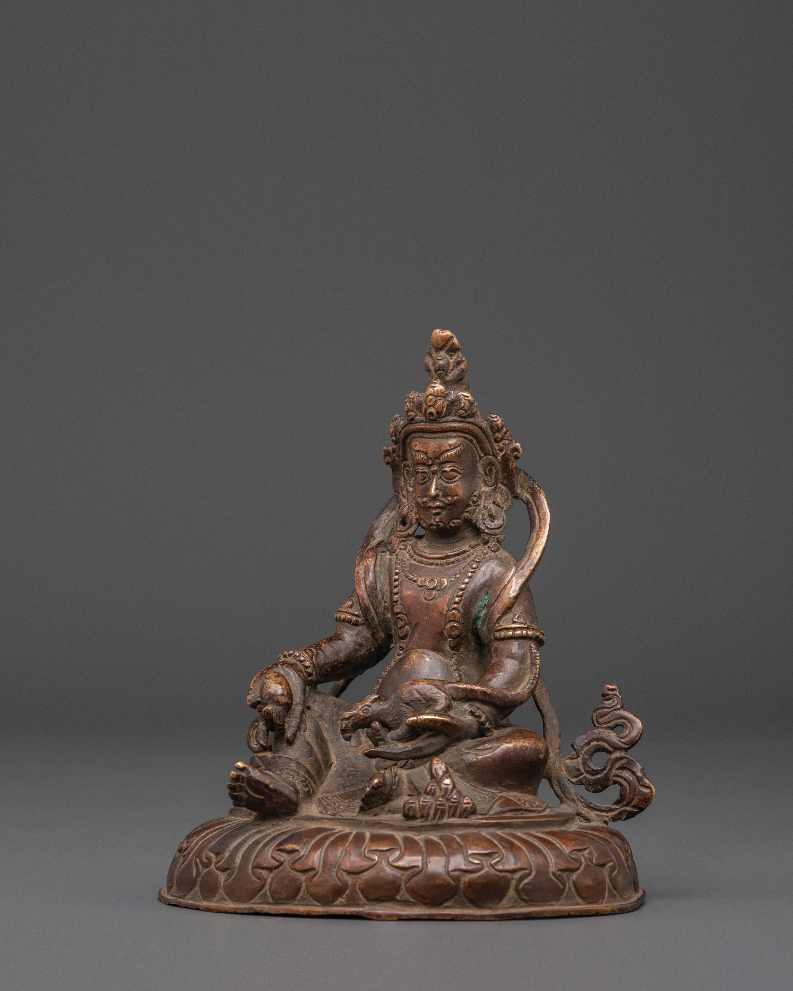 Handcrafted Dzambhala Sculpture | Tibetan Wealth Deity Statue