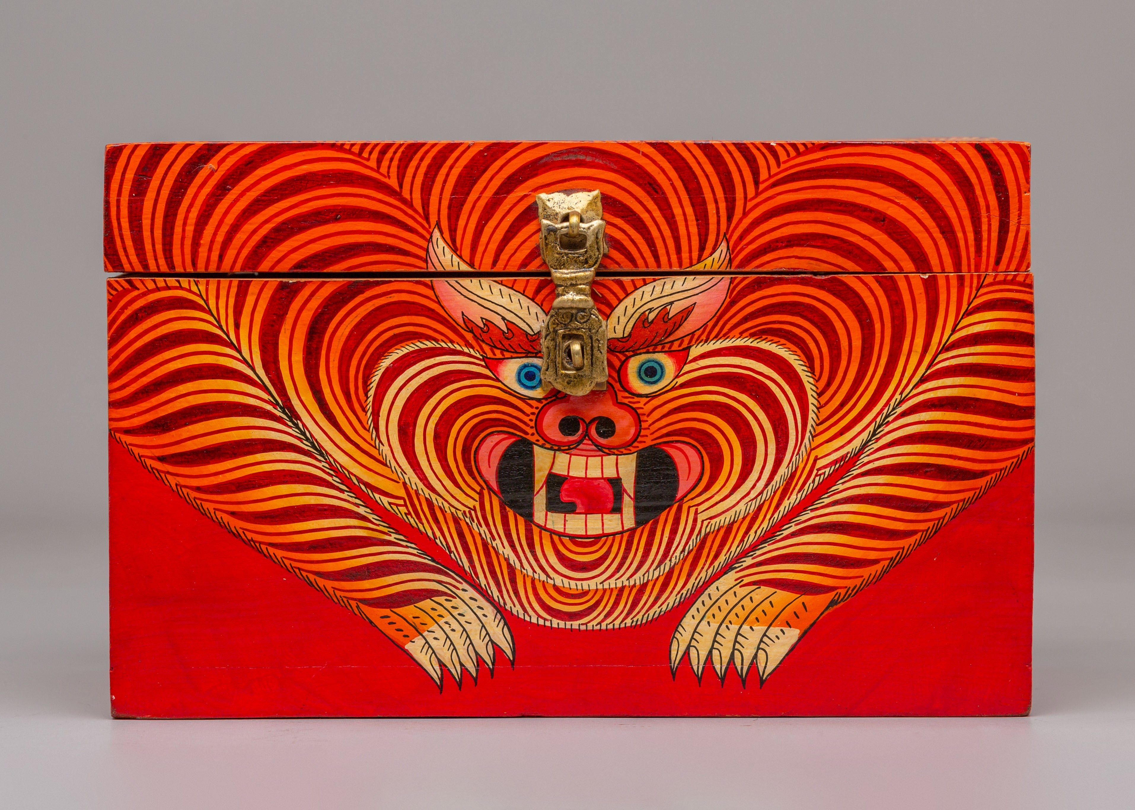 Decorative Himalayan Wooden Box | Handcrafted Wooden Treasure Box