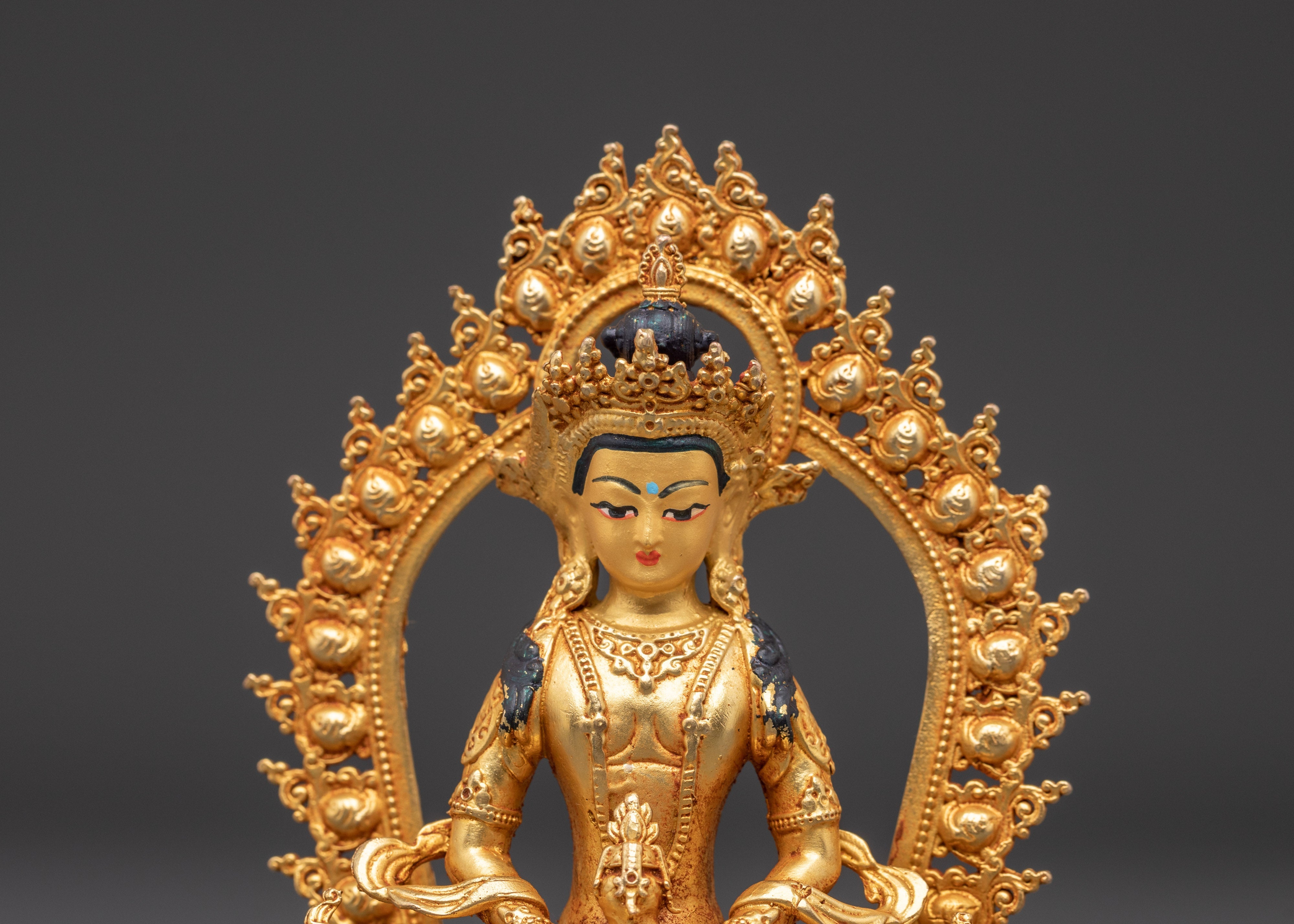 Gold Plated Amitayus Buddha | Buddha of Longevity