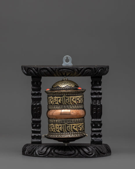 Copper and Brass Tibetan Prayer Wheel
