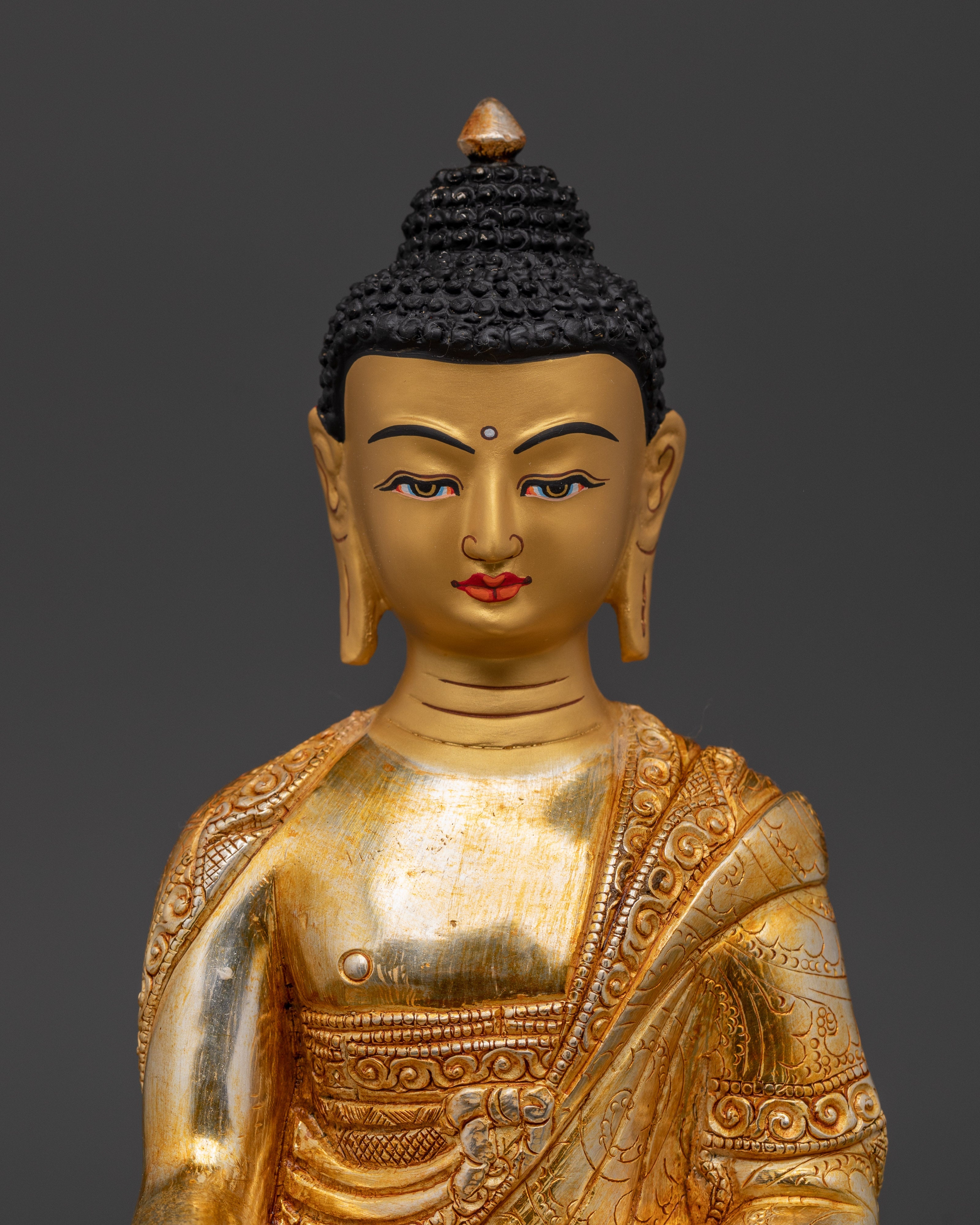 Buddha Shakyamuni Handmade Sculpture | Serenely Seated Buddha Statue