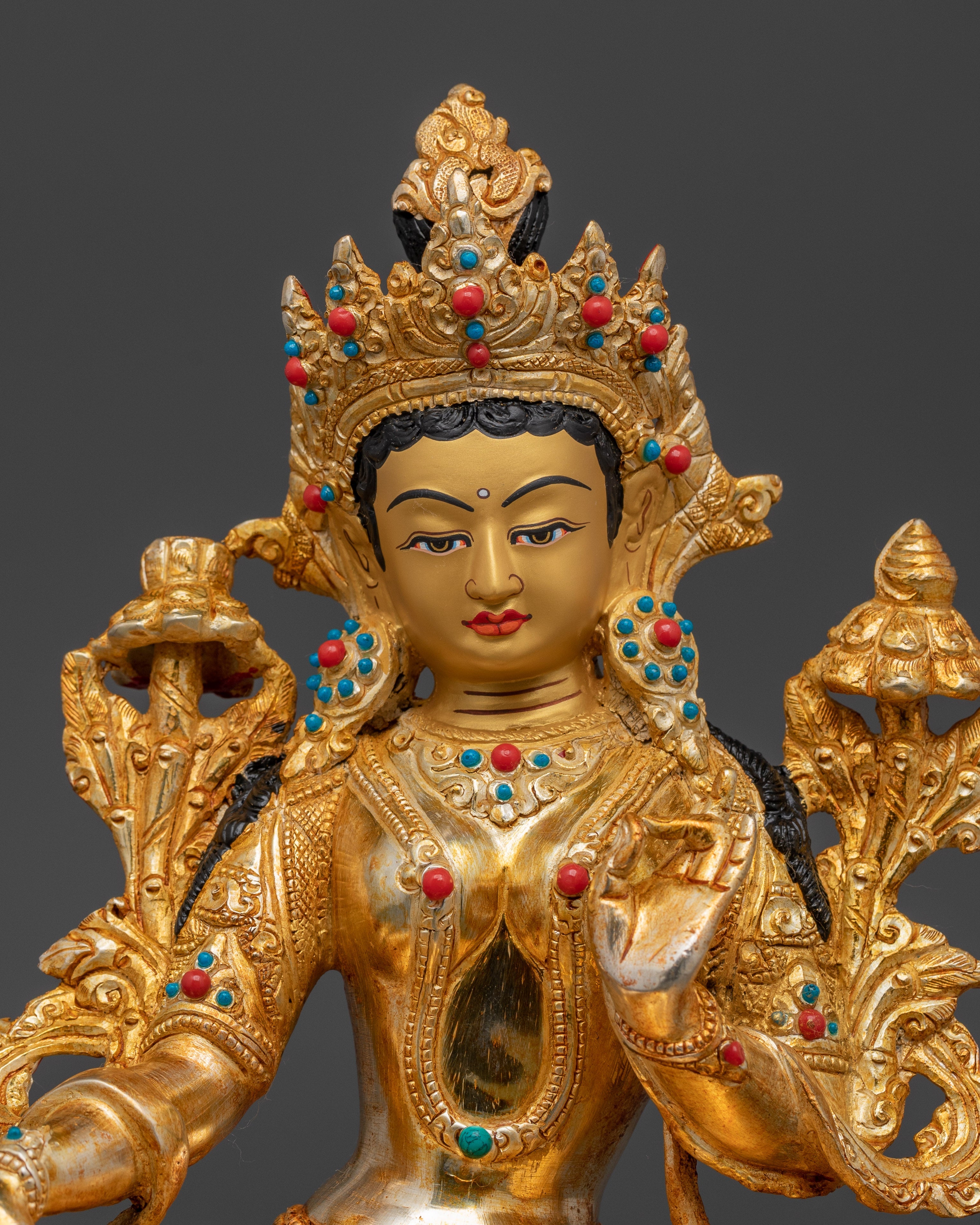 Green Tara Handcrafted Sculpture | Embodiment of compassion