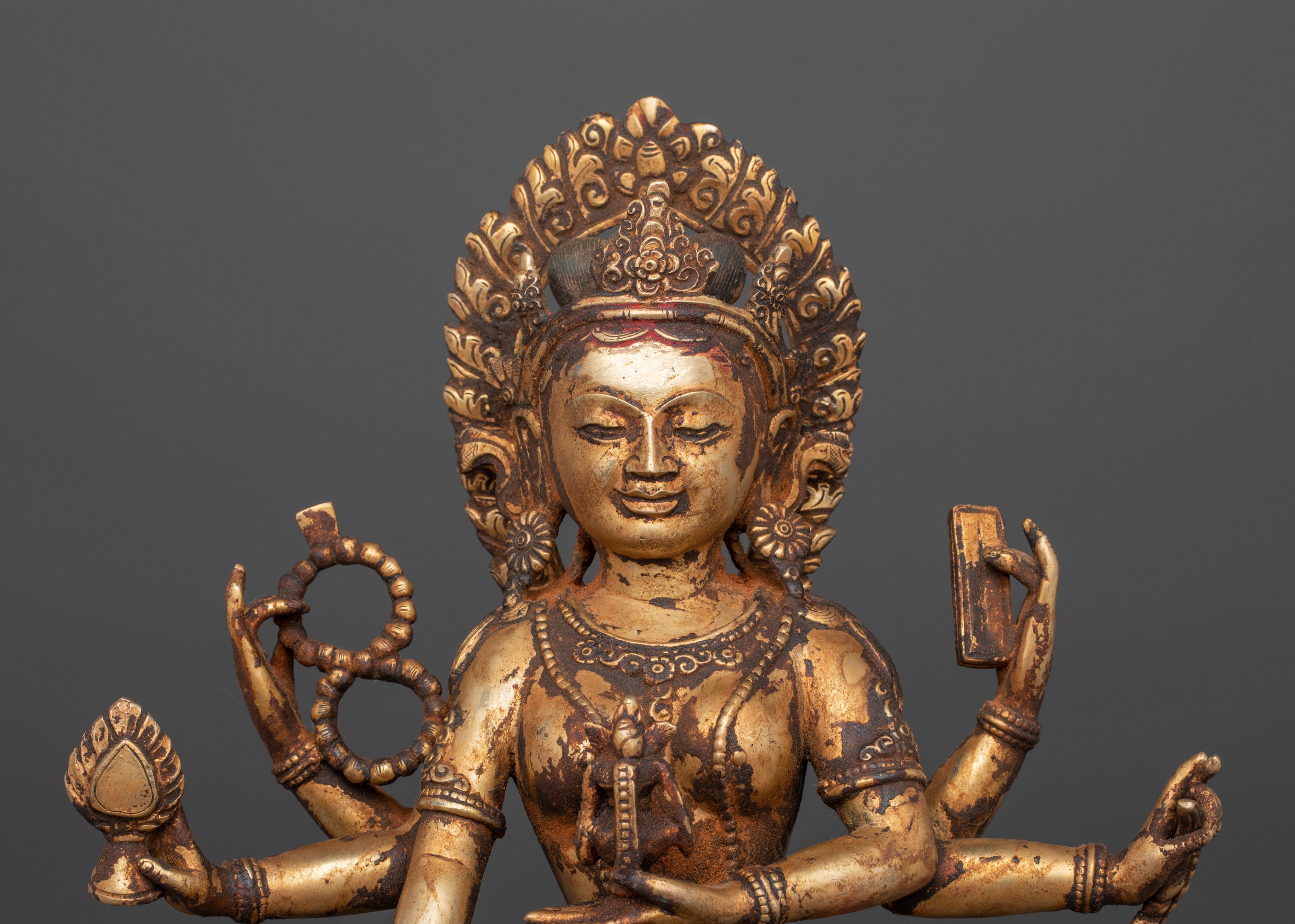 Vasudhara Wealth Goddess | Tibetan Statue of Abundance and Prosperity