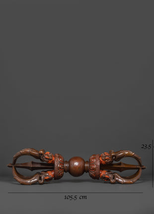 Sacred Oxidized Copper Vajra | Spiritual Protection Artifact