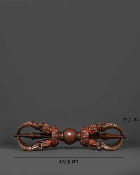 Sacred Oxidized Copper Vajra | Spiritual Protection Artifact