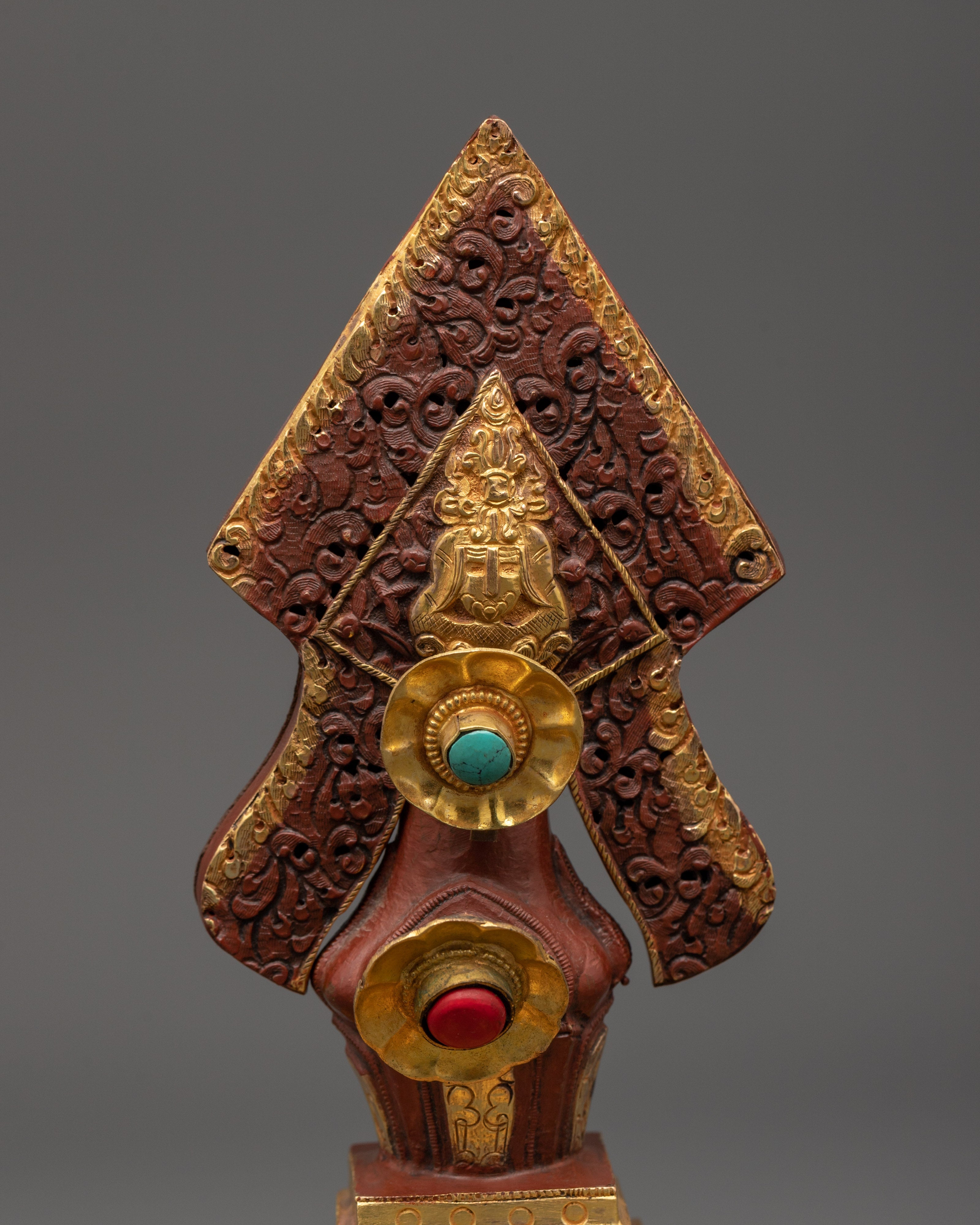 Tibetan Long Life Vessel | Gold-Plated Ritual Kalasha