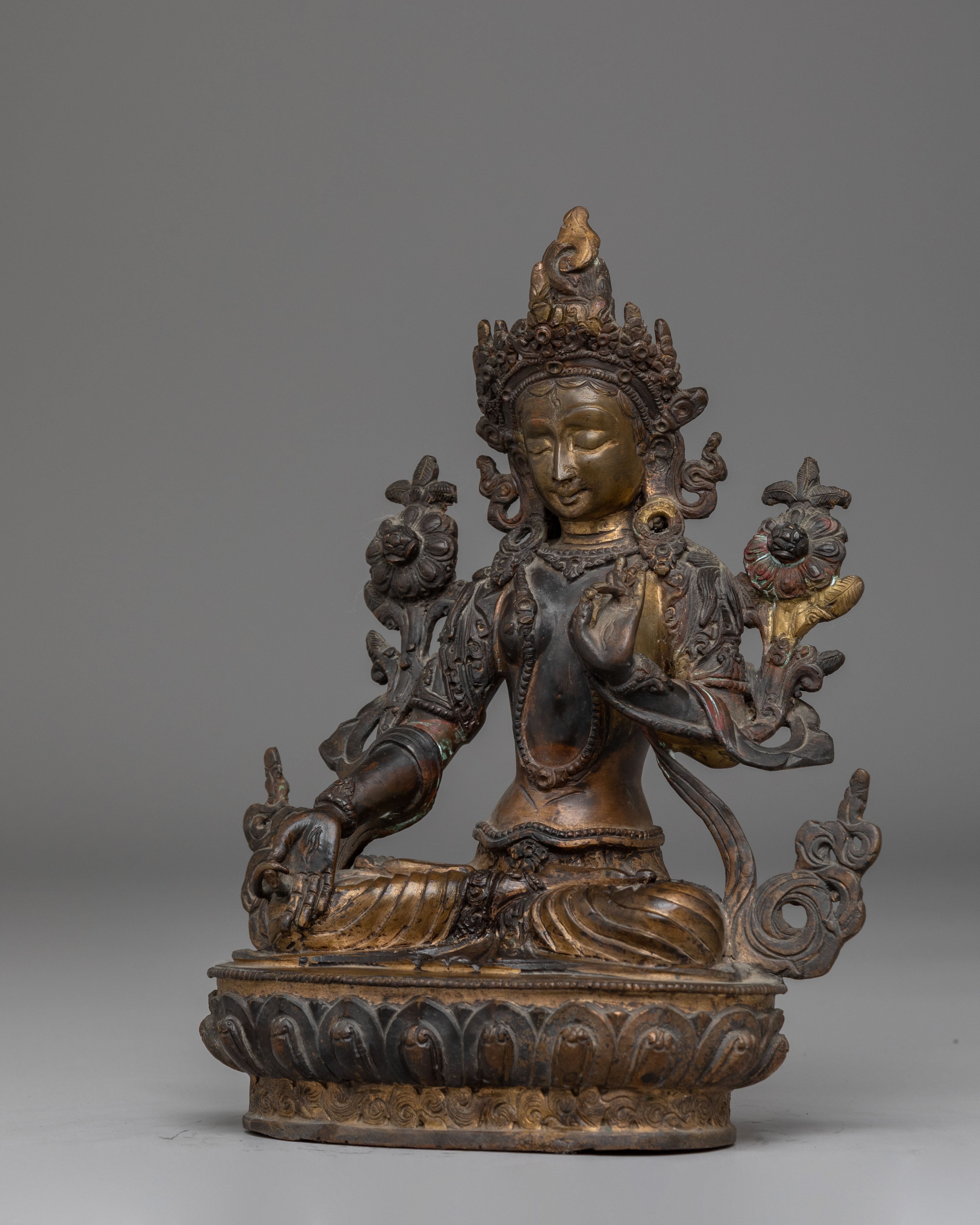 Handmade White Tara Sacred Statue | Tibetan Buddhist Healing Deity