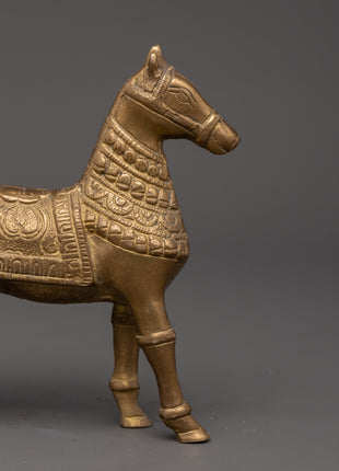 Brass Horse Sculpture for Home Decor | Handcrafted Symbol of Power, Speed & Victory