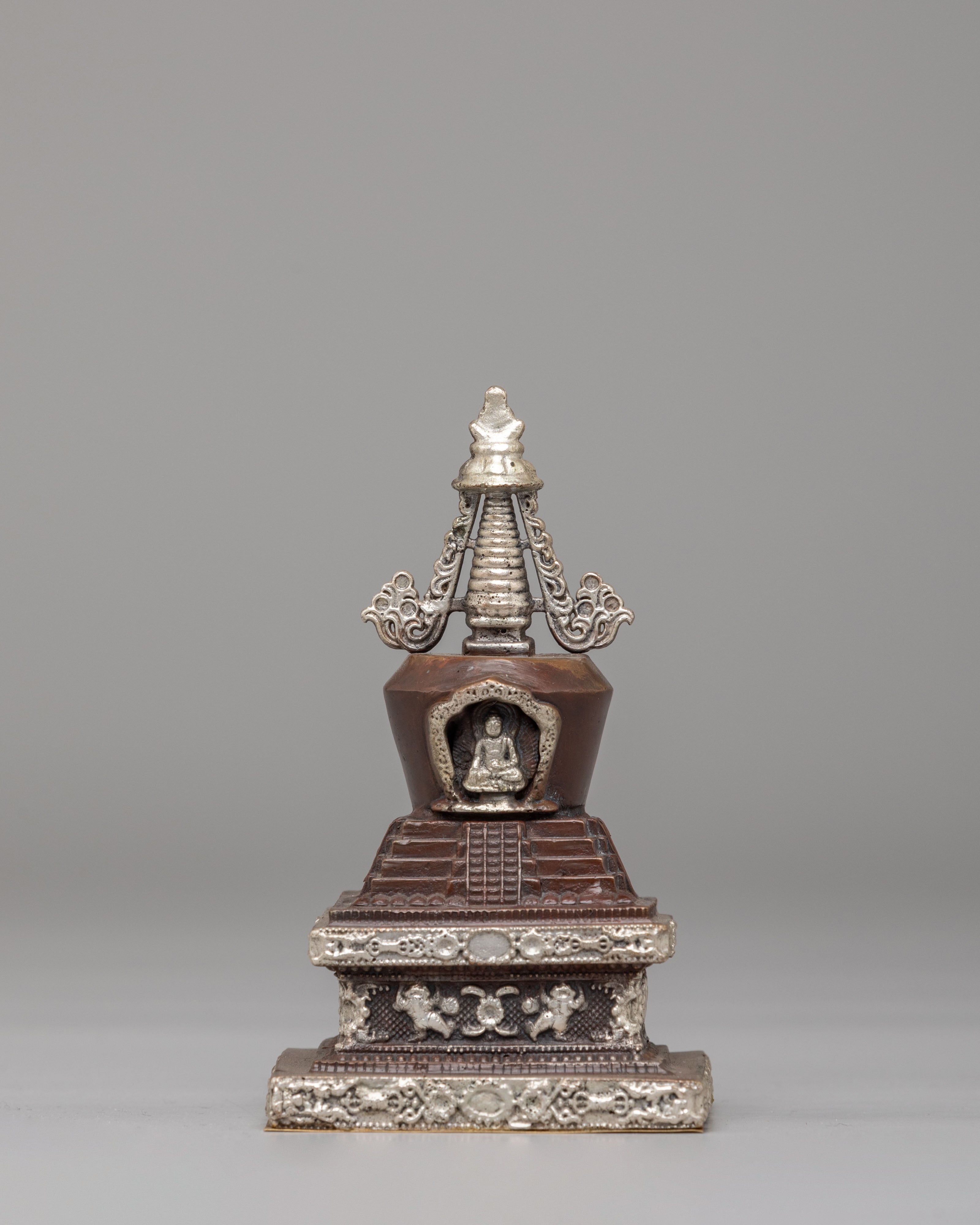 Tibetan Eight Great Stupa Set | Sacred Spiritual Decor for Meditation & Rituals