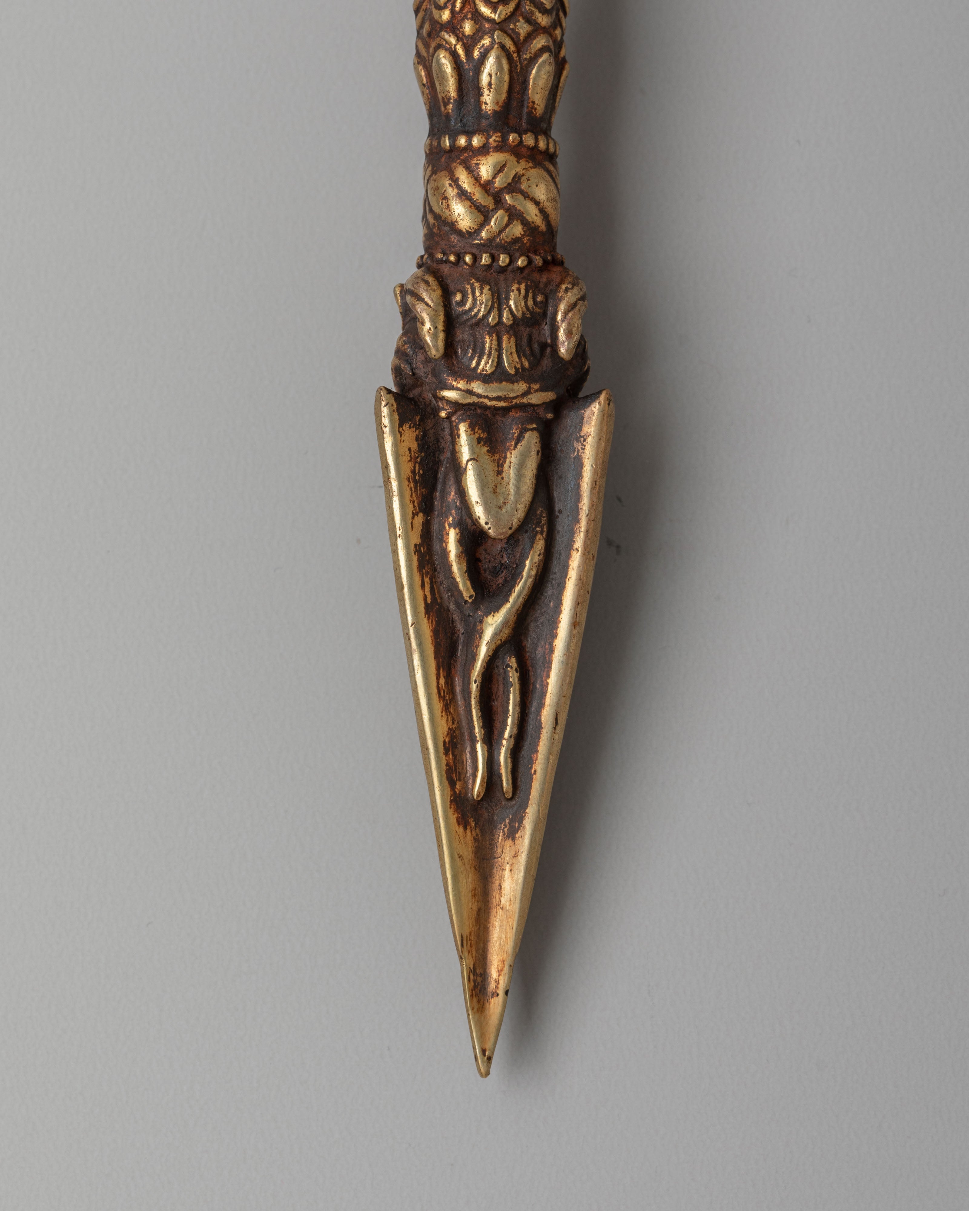 Handmade Tibetan Ritual Phurba | Bronze Vajrakilaya Dagger
