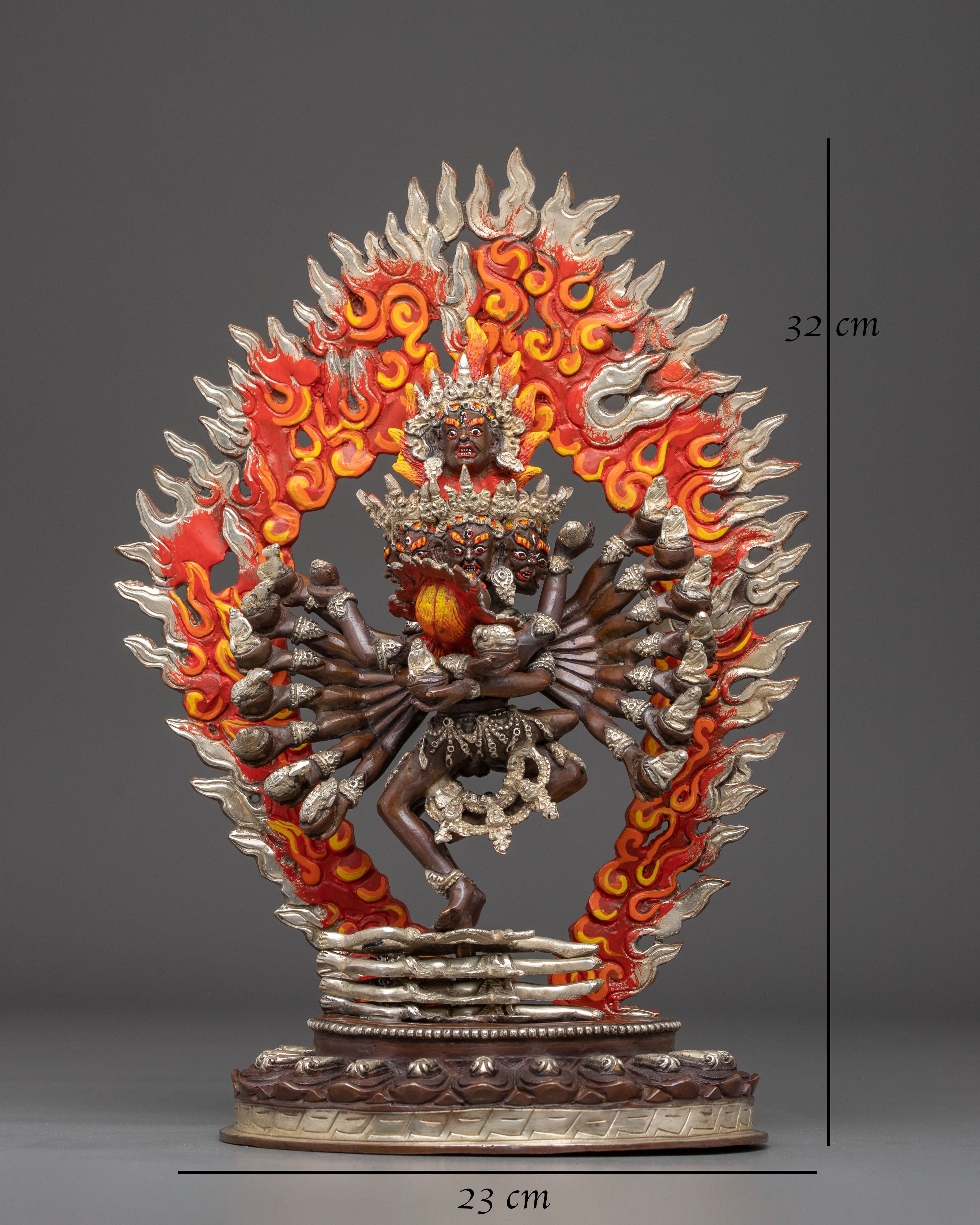 Tibetan Hevajra Statue | Wrathful Buddhist Deity