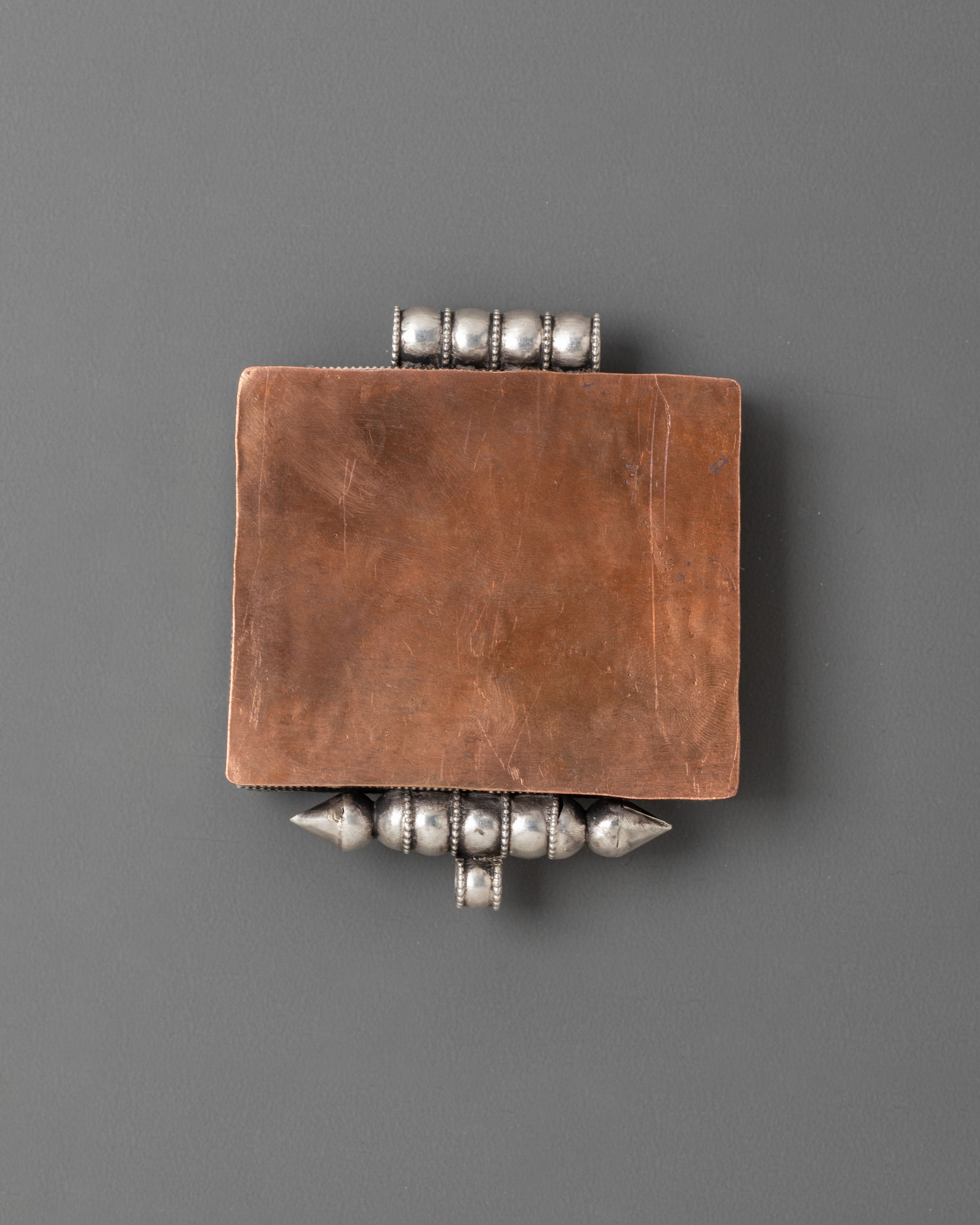 Sacred Tibetan Treasure Vase Ghau Box Locket | Sacred Bumpa Prayer Amulet