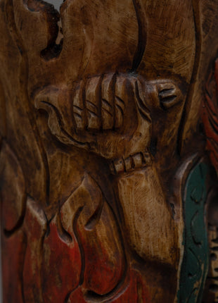 Handcrafted Mahakala Protector Statue | Guardian Deity of Tibetan Buddhism