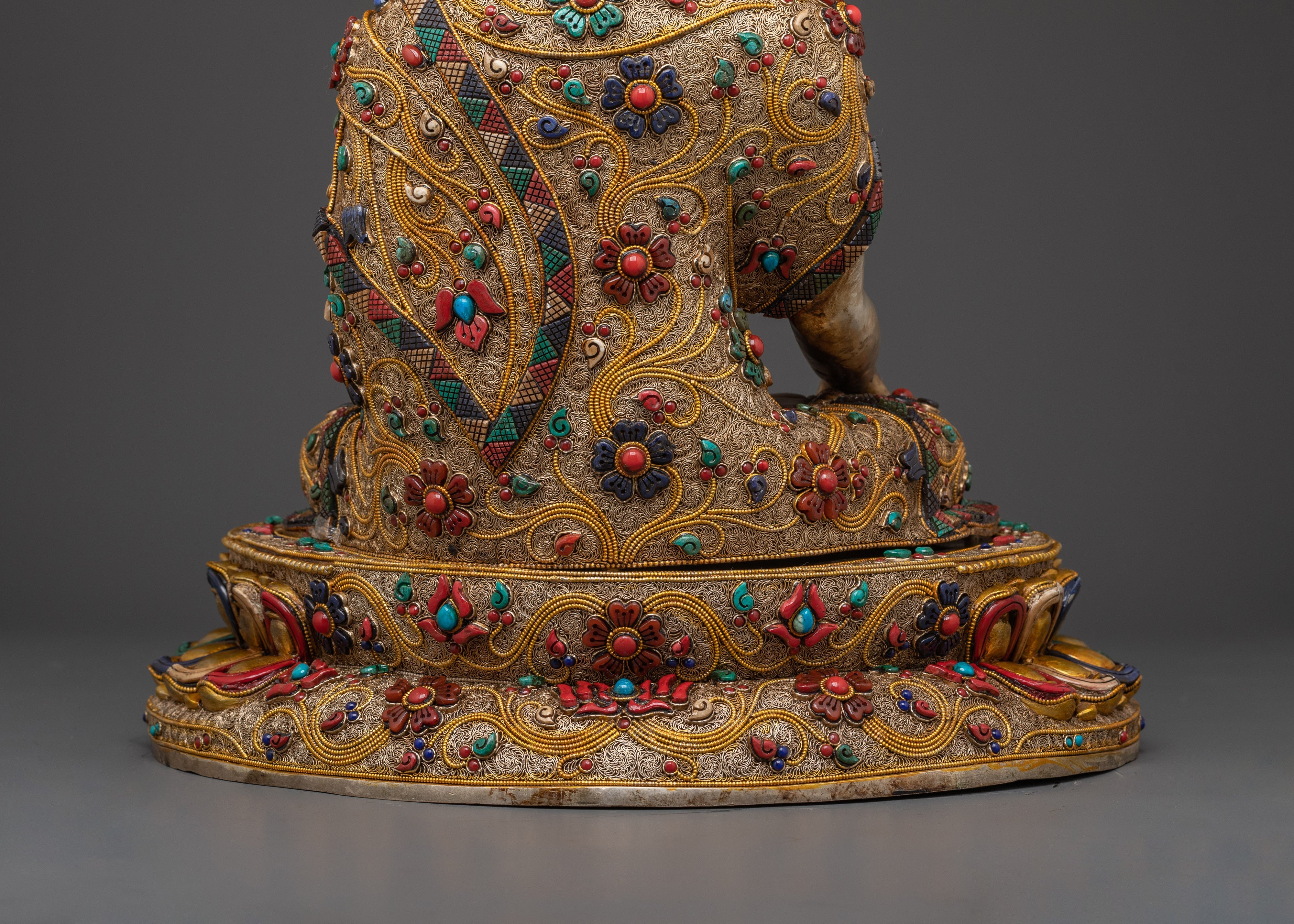 Shakyamuni Buddha Handcrafted Statue | Gold-Plated Tibetan Sacred Art