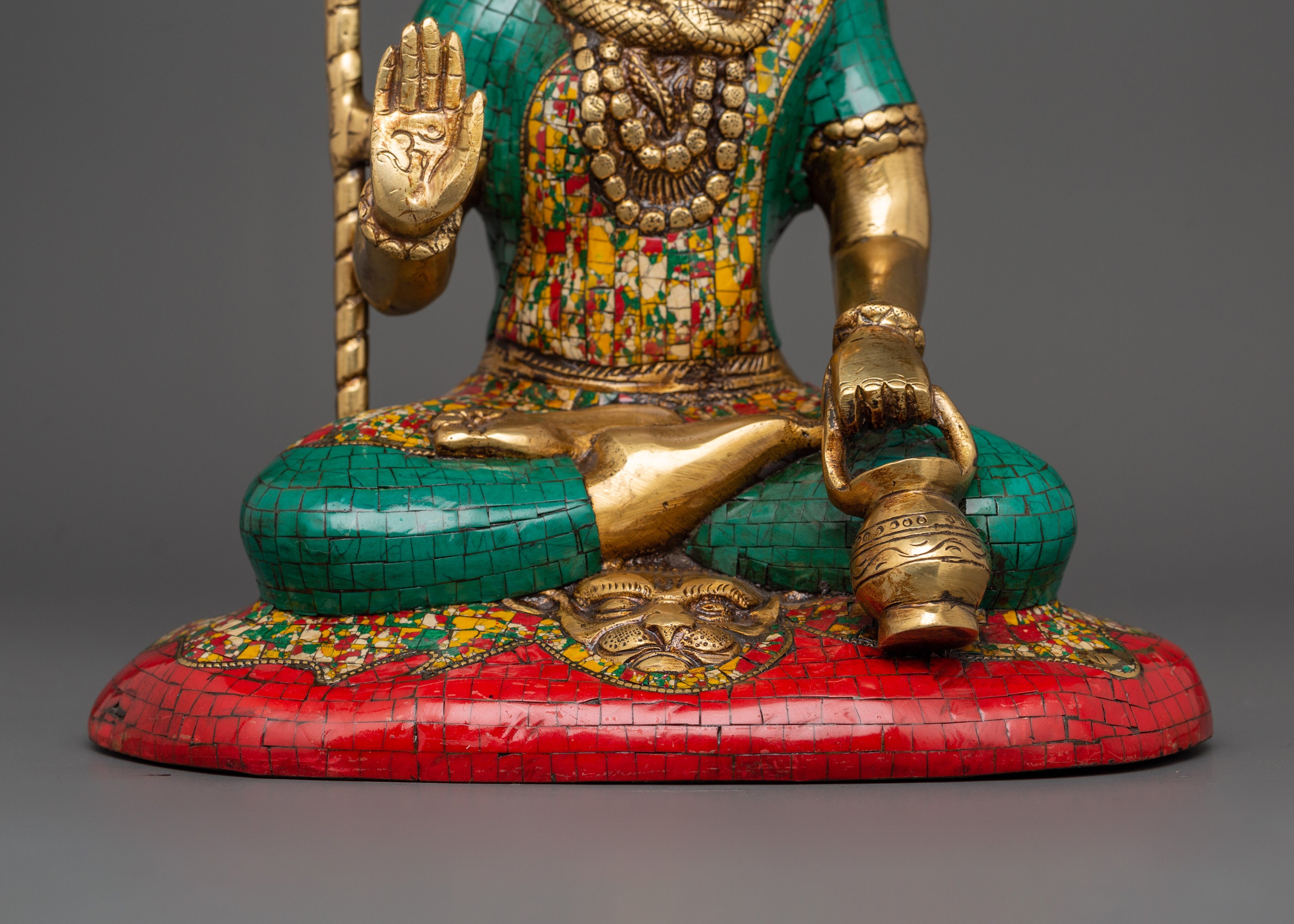 Brass Lord Shiva Statue | Seated Hindu Deity Sculpture