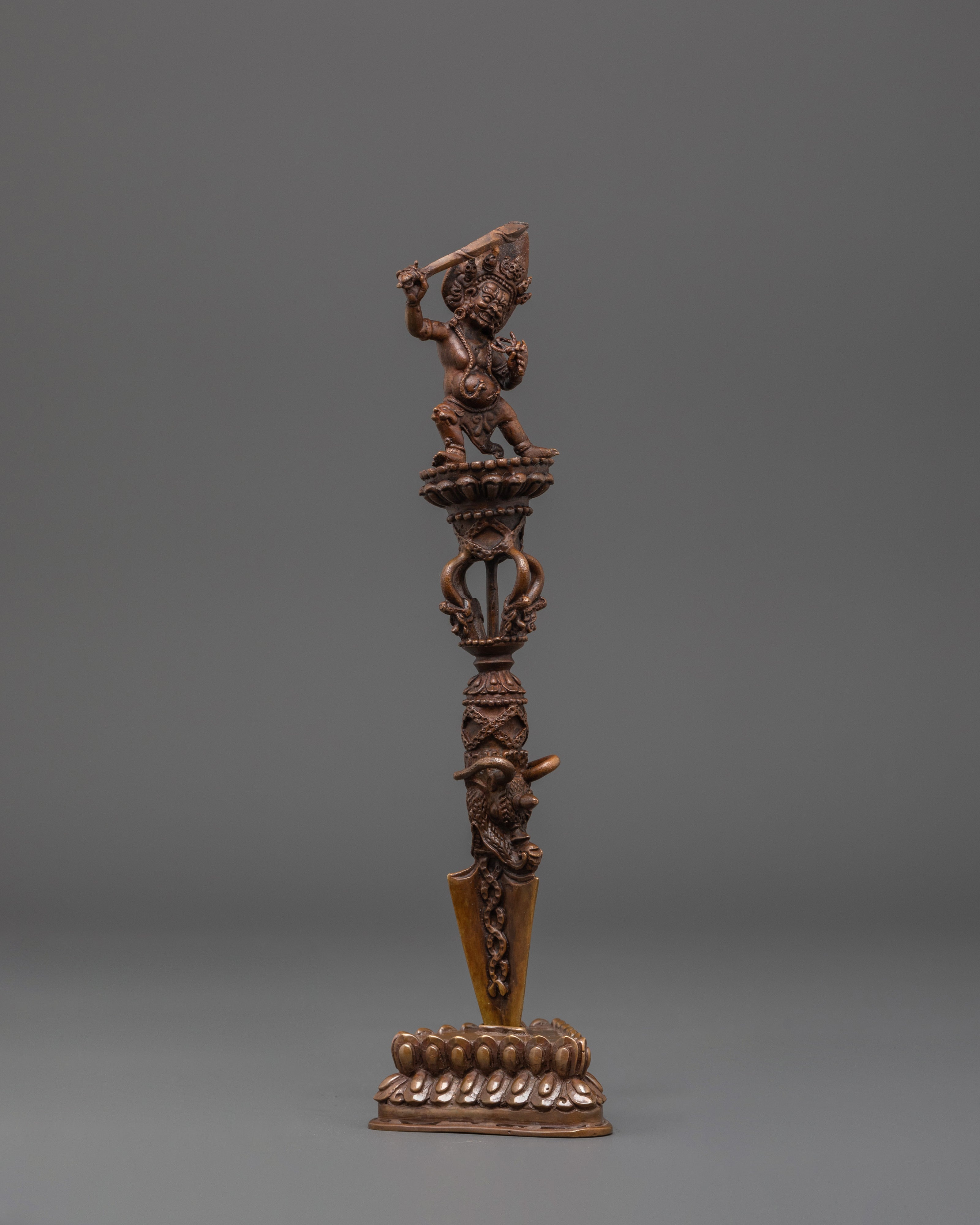 Oxidized Buddhist Phurba | Tibetan Ritual Tool