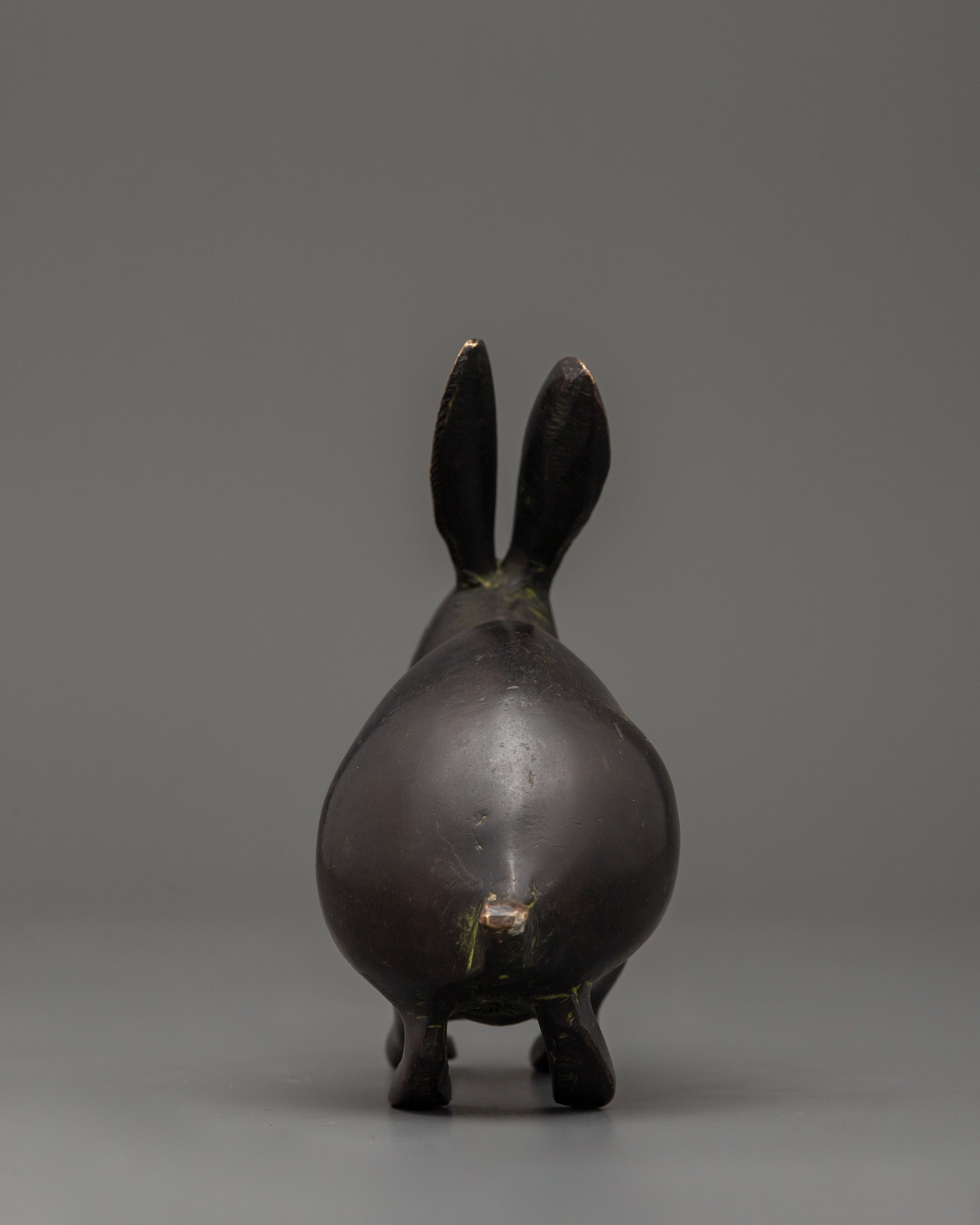 Handmade Brass Rabbit Statue | Feng Shui Rabbit Decor for Home & Garden