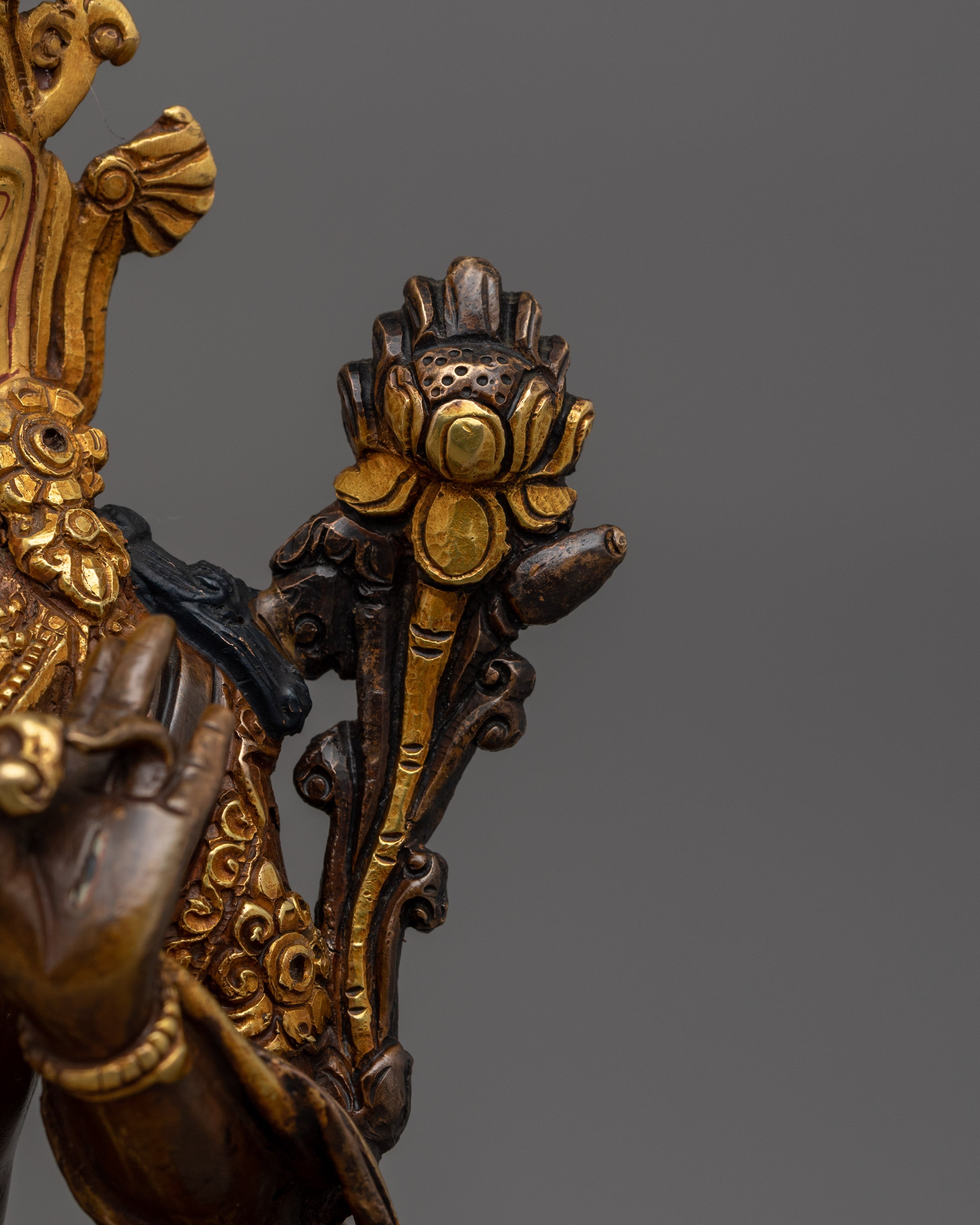 Seven Eyes Deity White Tara Sculpture | Mother of all Buddhas