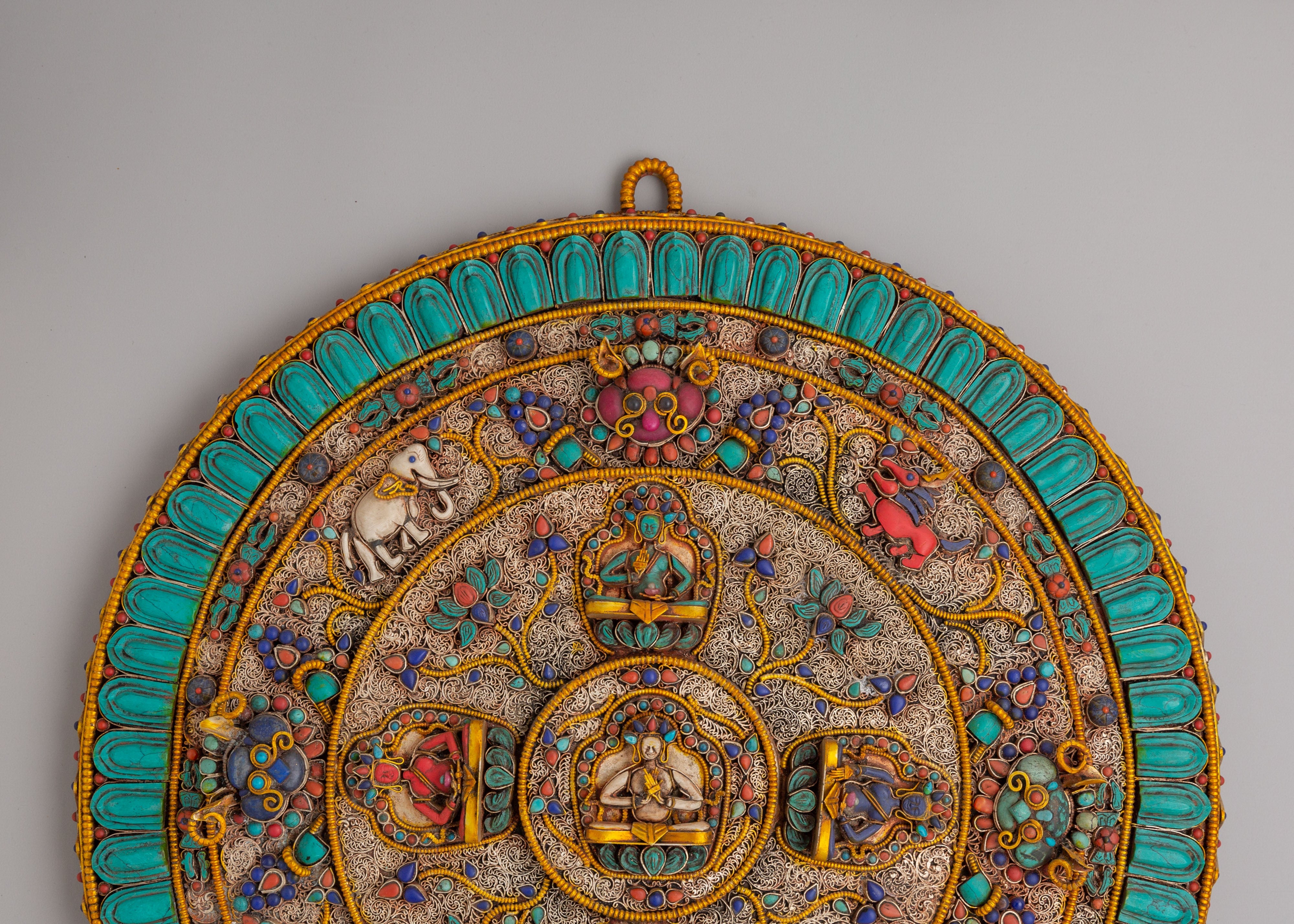 Handmade Dhyani Buddha Mandala Wall Hanging | Symbol of Enlightenment