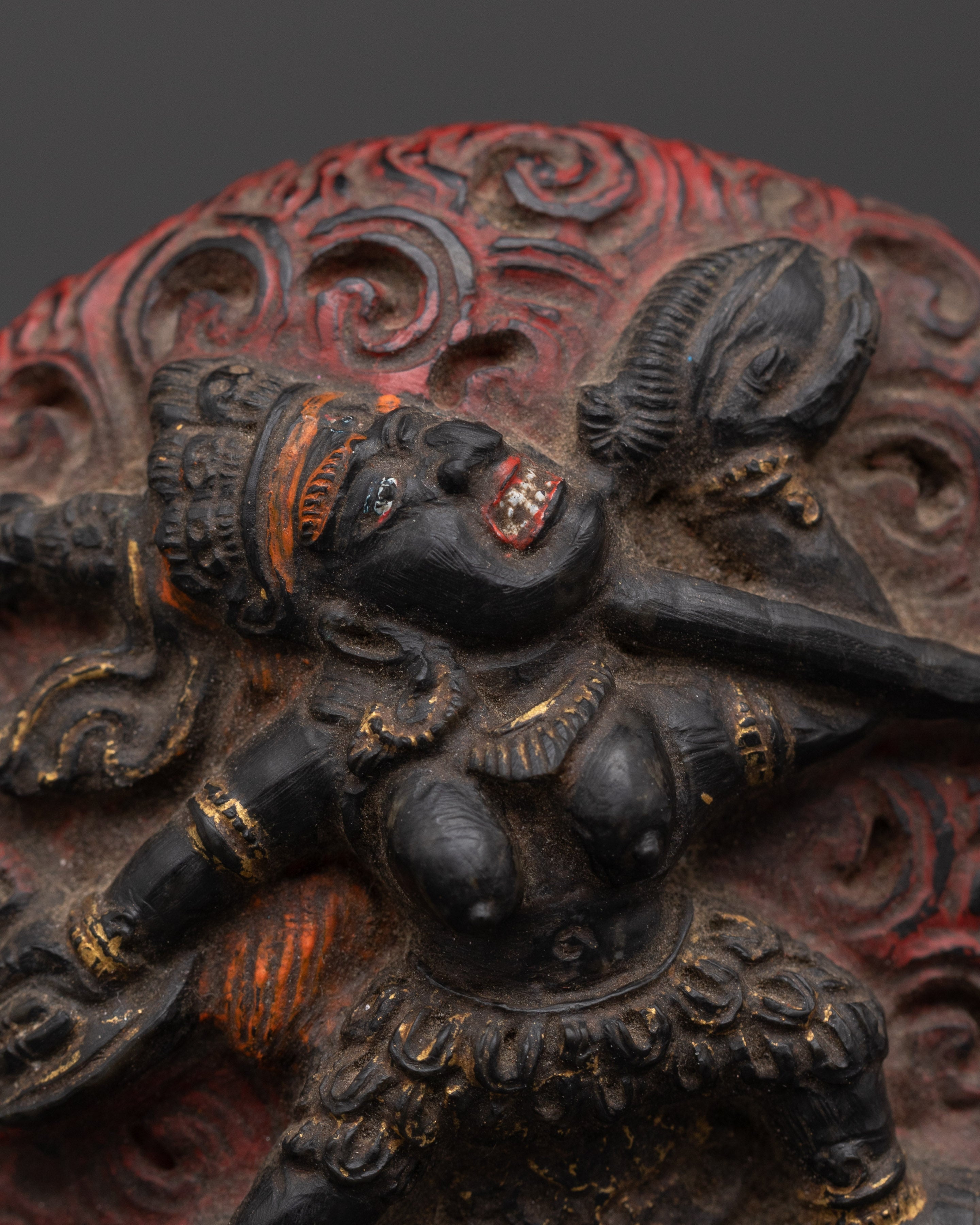 Vajrayogini Fossil Carving Statue |  Spiritual Home Decor for Empowerment