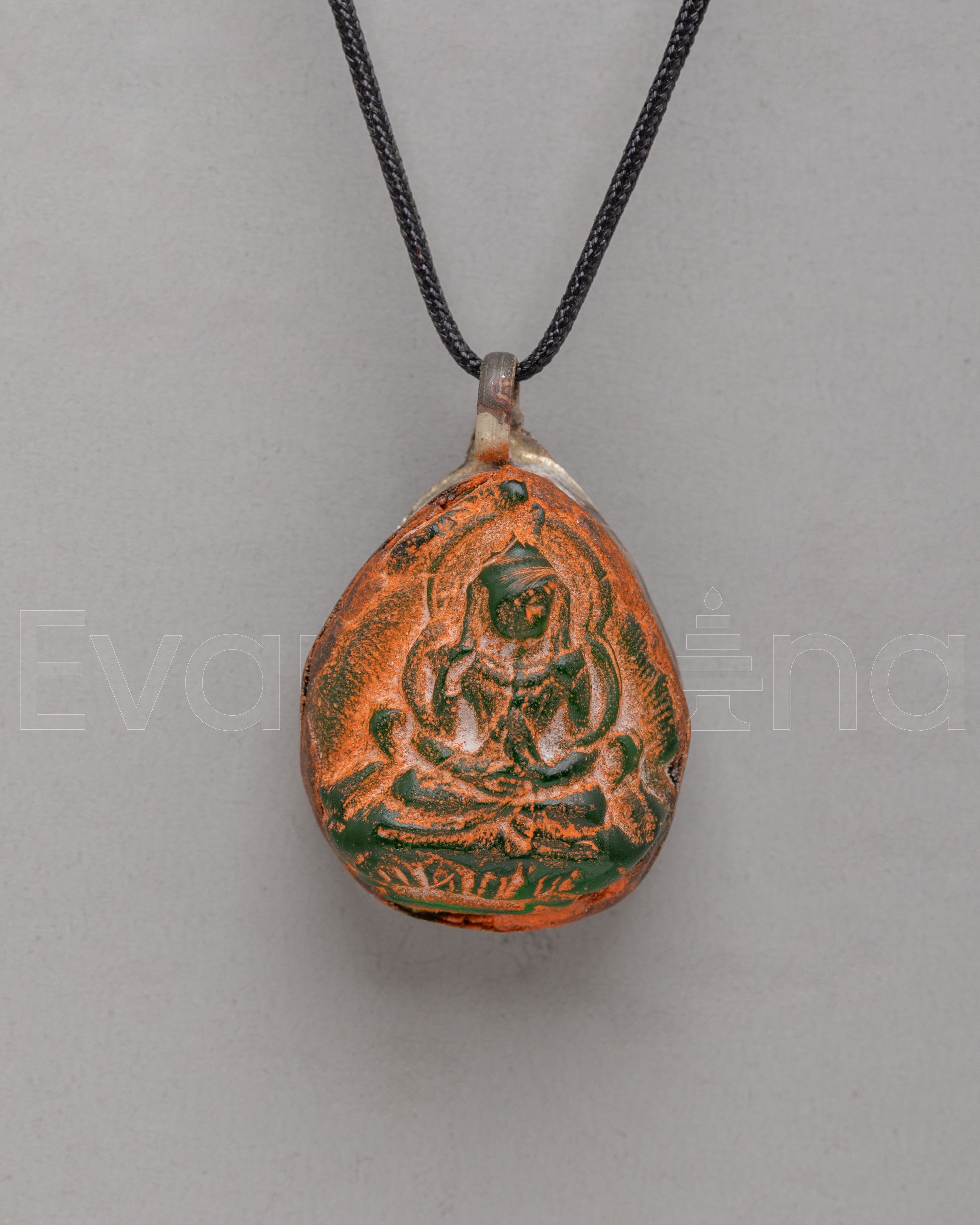 Spiritual Prayer Locket | Carved Sacred Deity Amulet