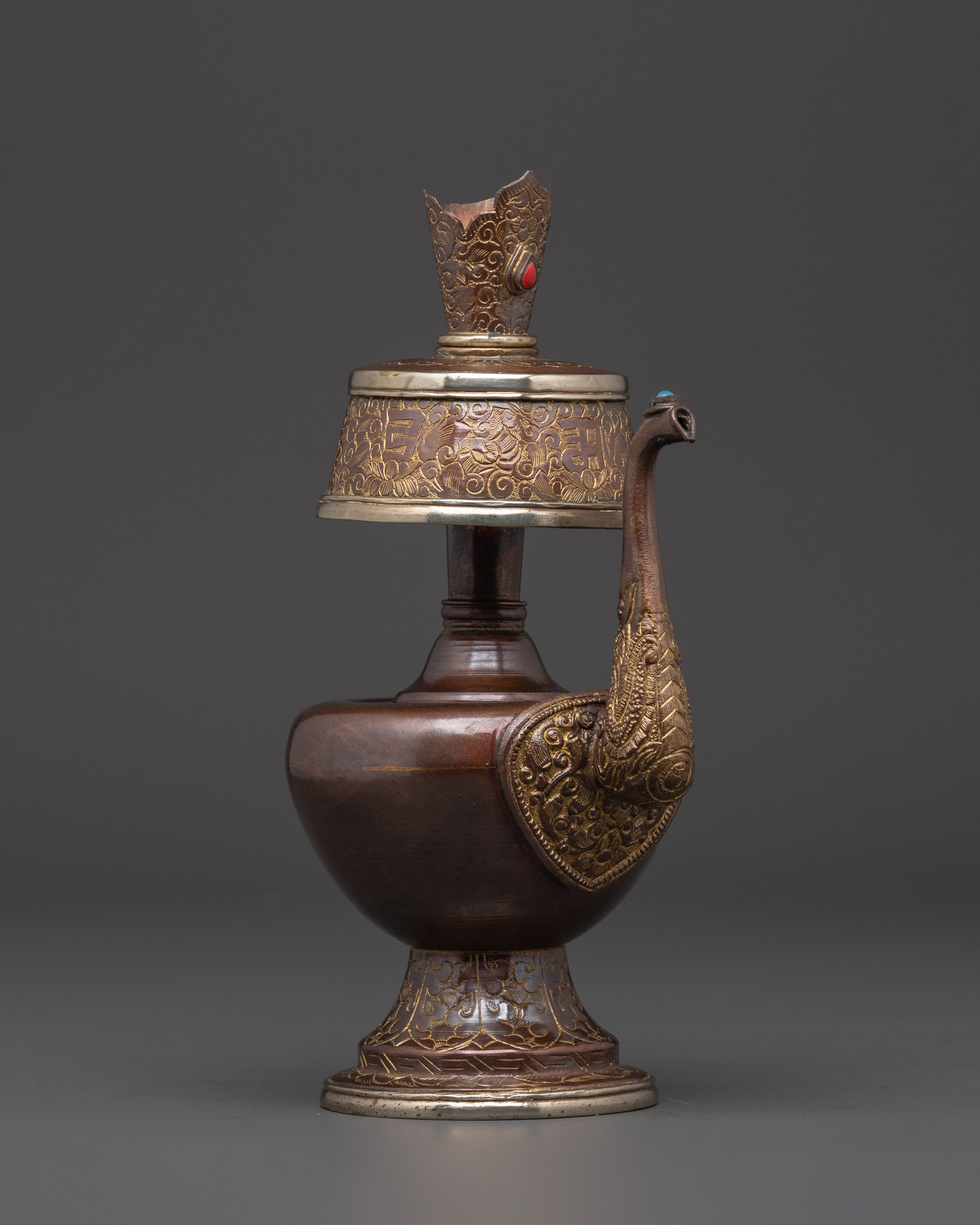 Buddhist Purification Bumpa Vase | Tibetan Ritual Copper Vessel