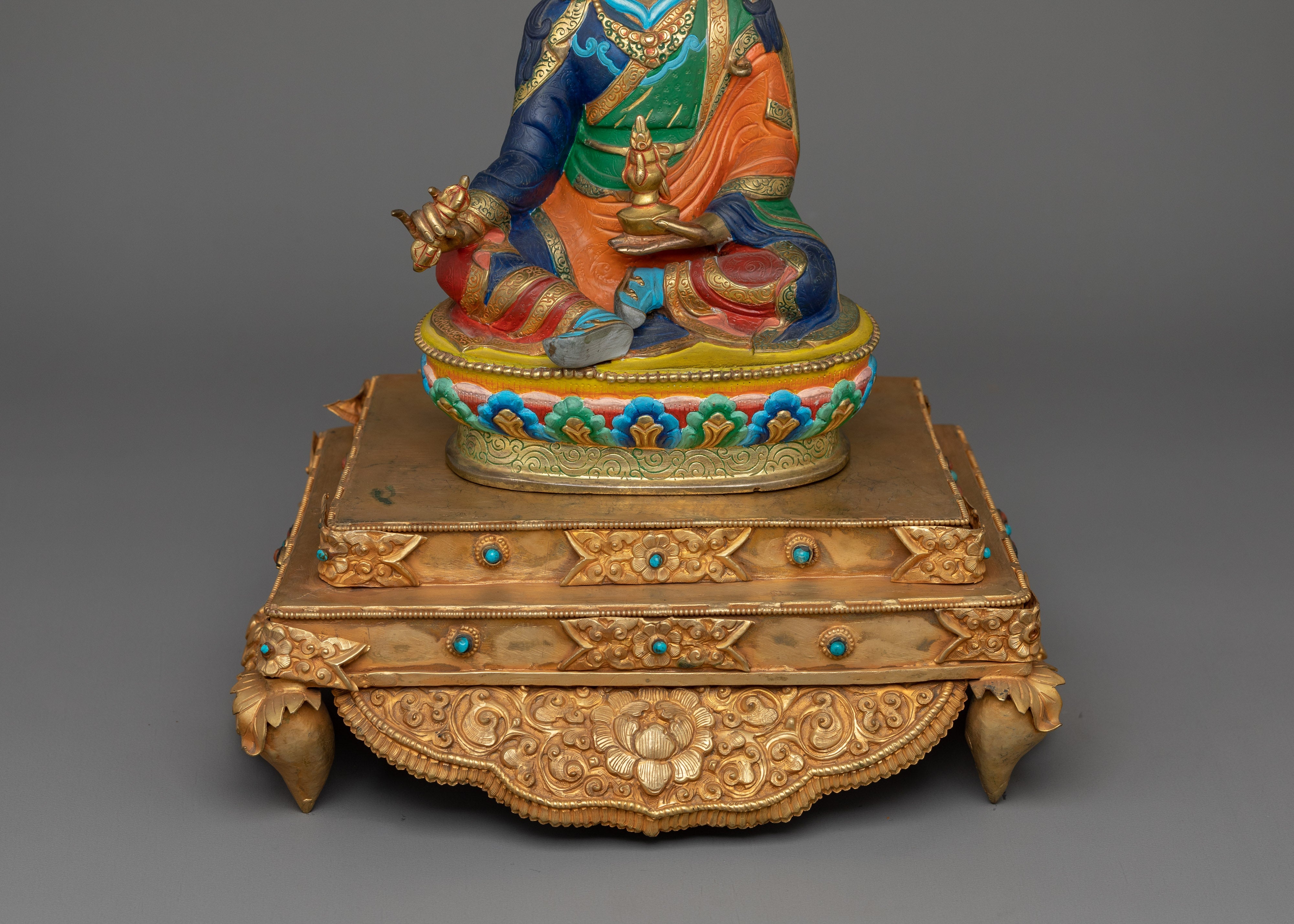 Guru Rinpoche with Beautiful Consort | A Divine Union of Wisdom and Compassion