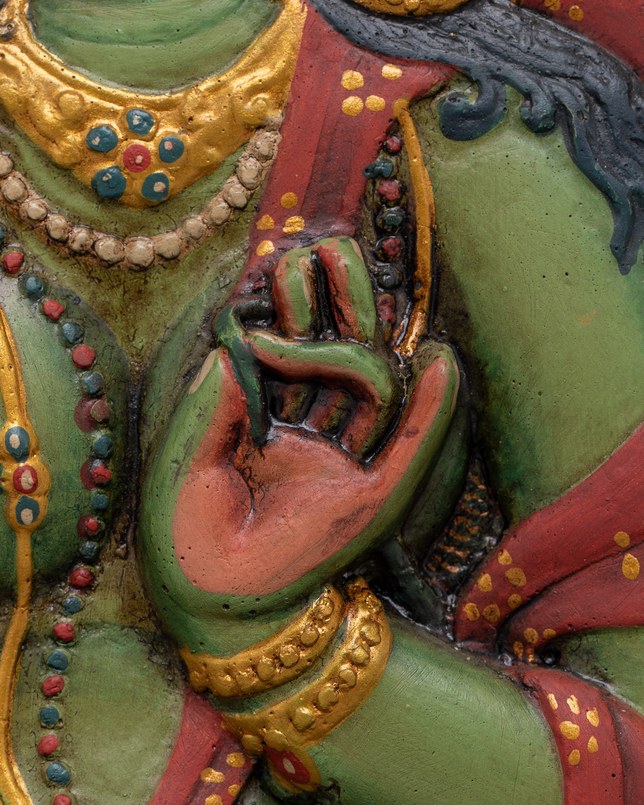 Goddess Green Tara Wall Hanging | Spiritual and Decorative Relief Art