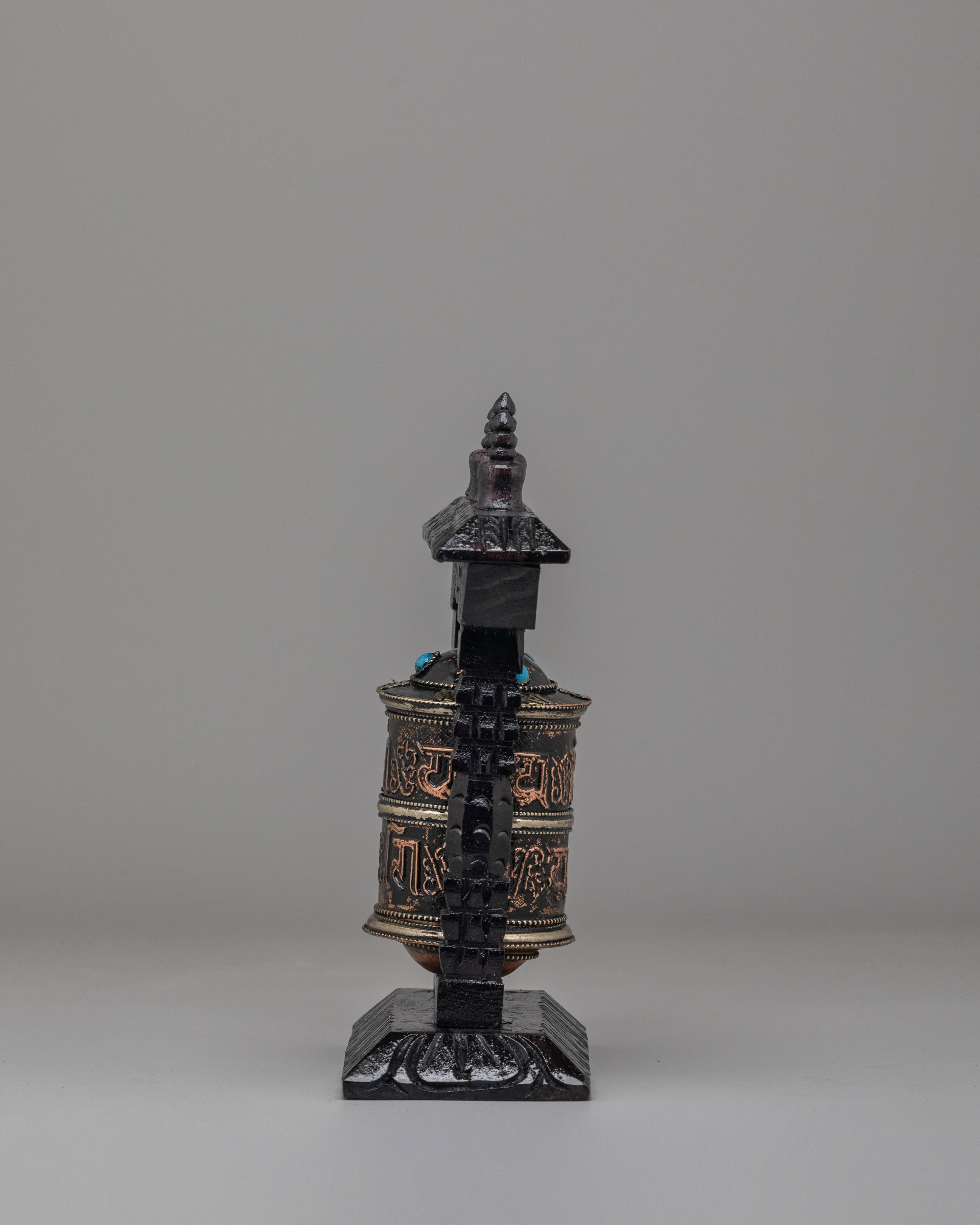 Handcrafted Altar Prayer Wheel | Tibetan Mantra Spinner for Meditation