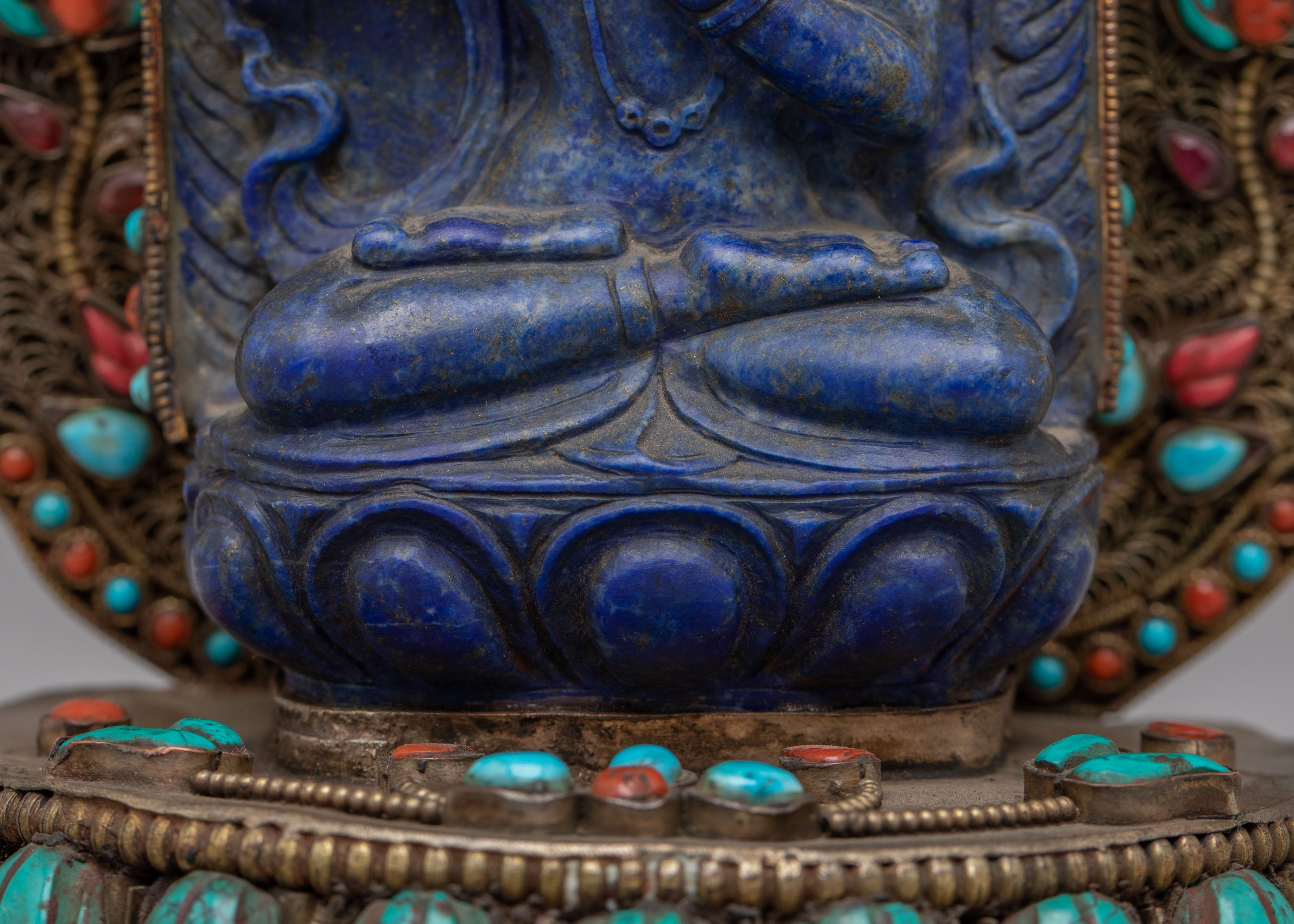 Himalayan Sacred Manjushri Statue | Traditional Buddhist Deity of Wisdom