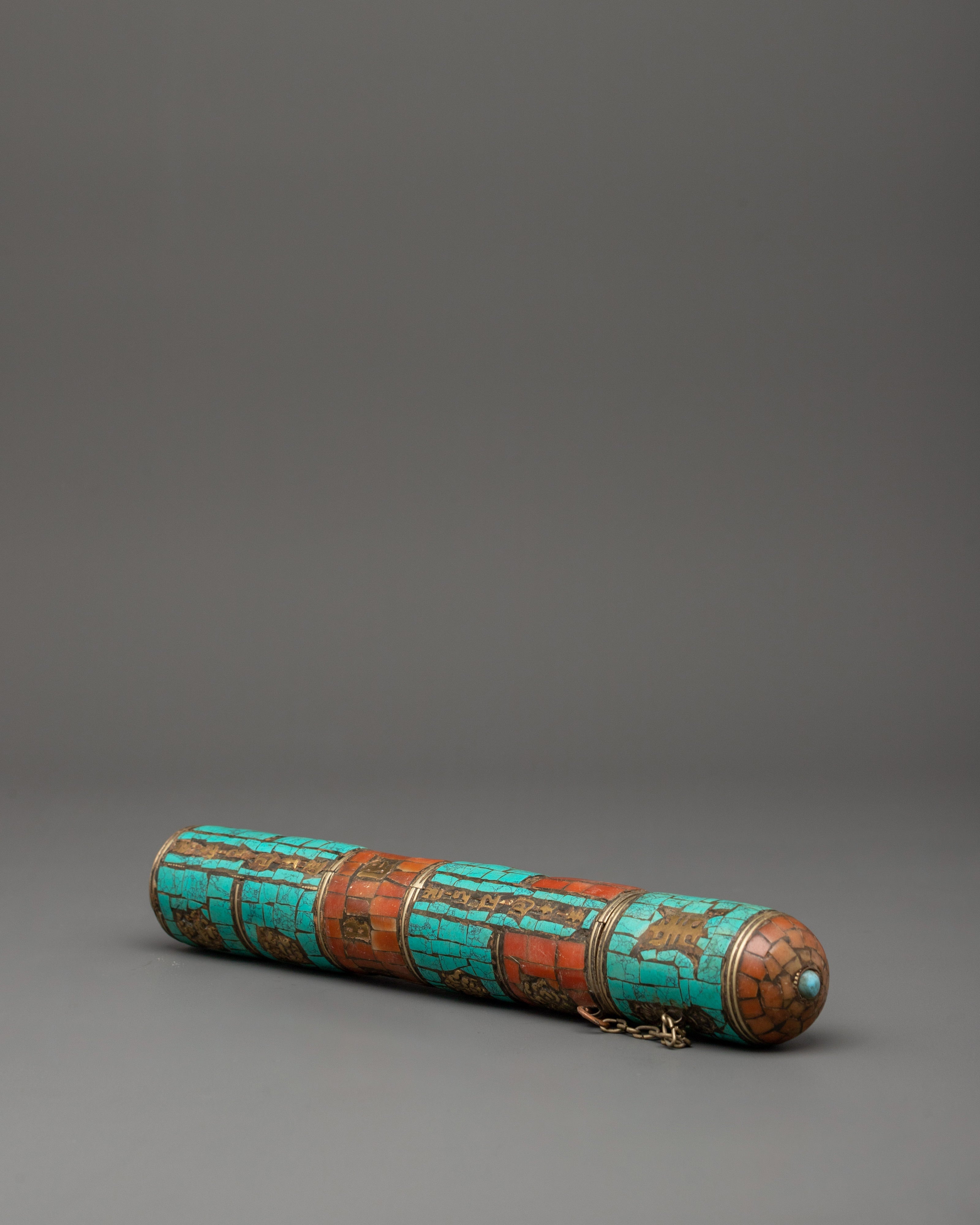 Coral Inlaid Incense Holder | Ritual & Meditation