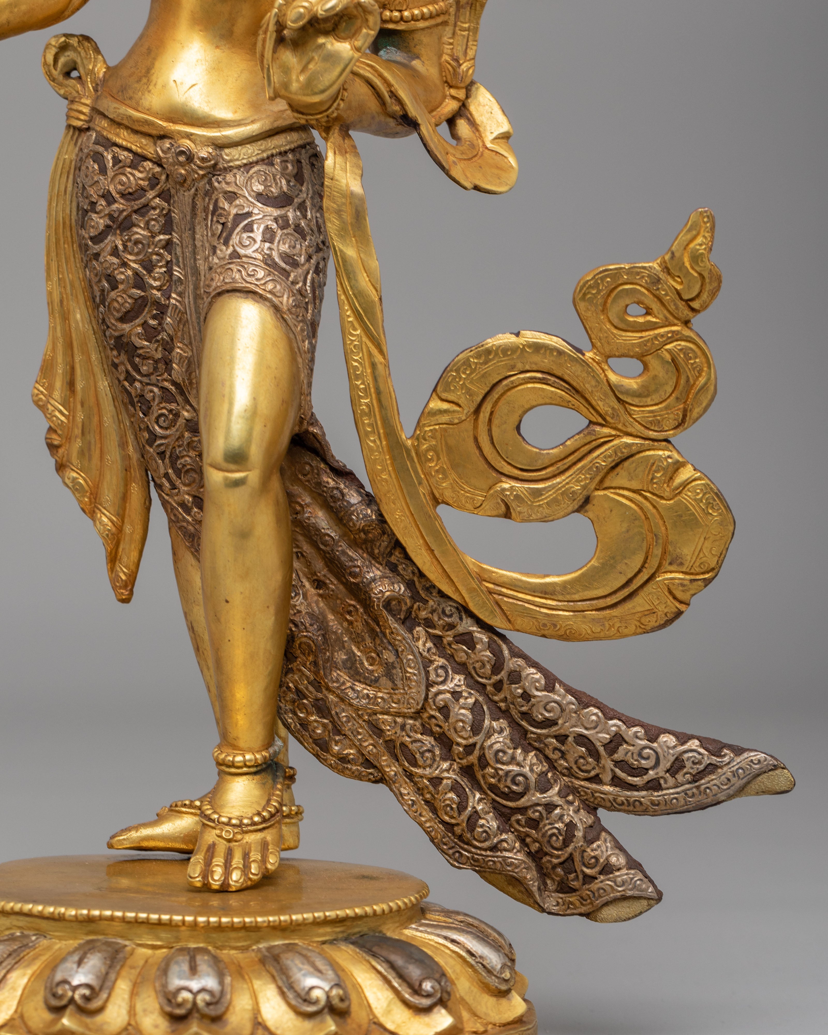 Standing Green Tara Buddhist Sculpture | Spiritual Home Decor